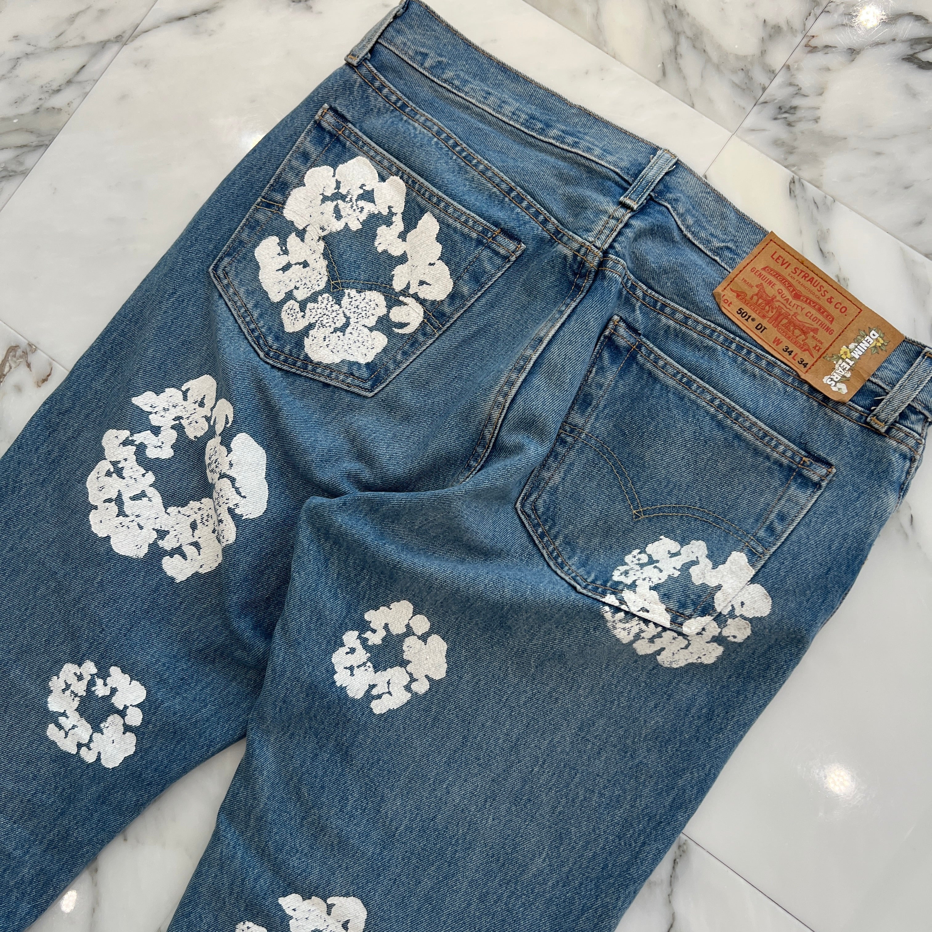 DENIM TEARS × Levi's Cotton Wreath Jeans CA00342 WPL423 Size W34 L34 デニムティアーズ × リーバイス コットンリースジーンズ サイズ W34 L34