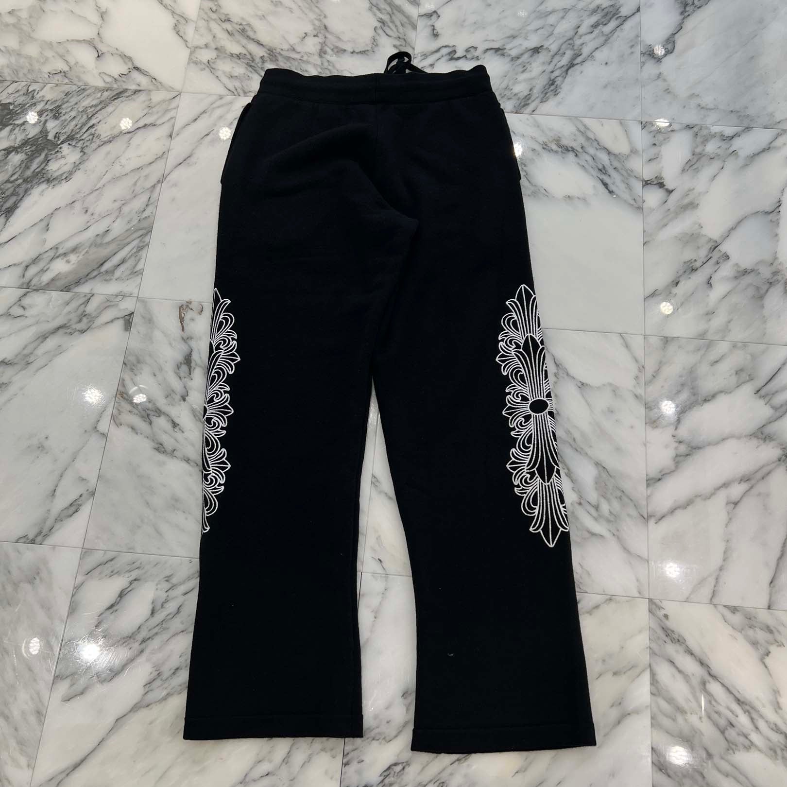 CHROME HEARTS Y NOT Floral Cross Embroidery Cashmere Knit Long Pants Size M クロムハーツ ワイノット フローラルクロス刺繍 カシミヤニットロングパンツ サイズM