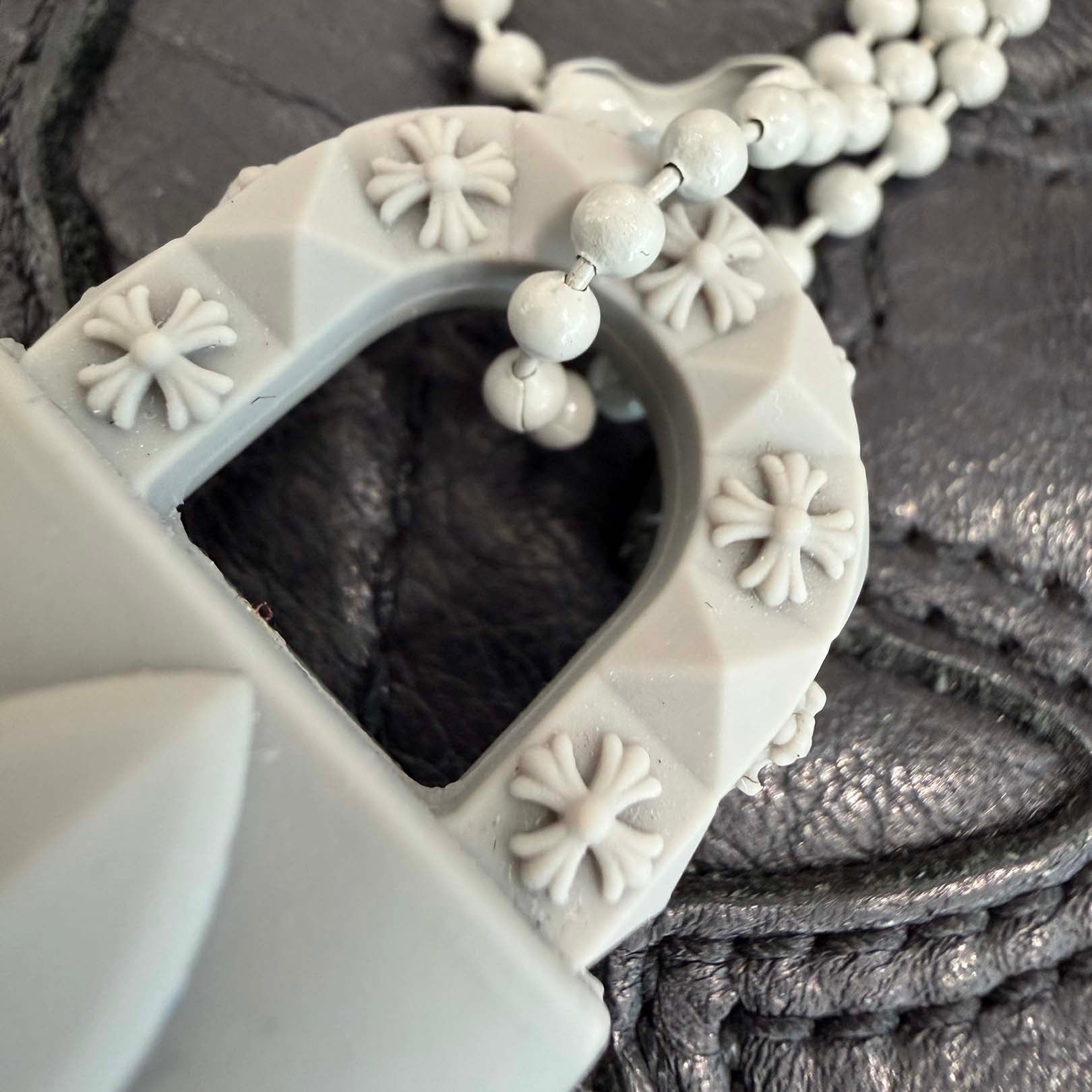 CHROME HEARTS 2023SS PADLOCK Flare Knee Silicon Rubber Necklace クロムハーツ パドロック フレアニー シリコンラバー ネックレス
