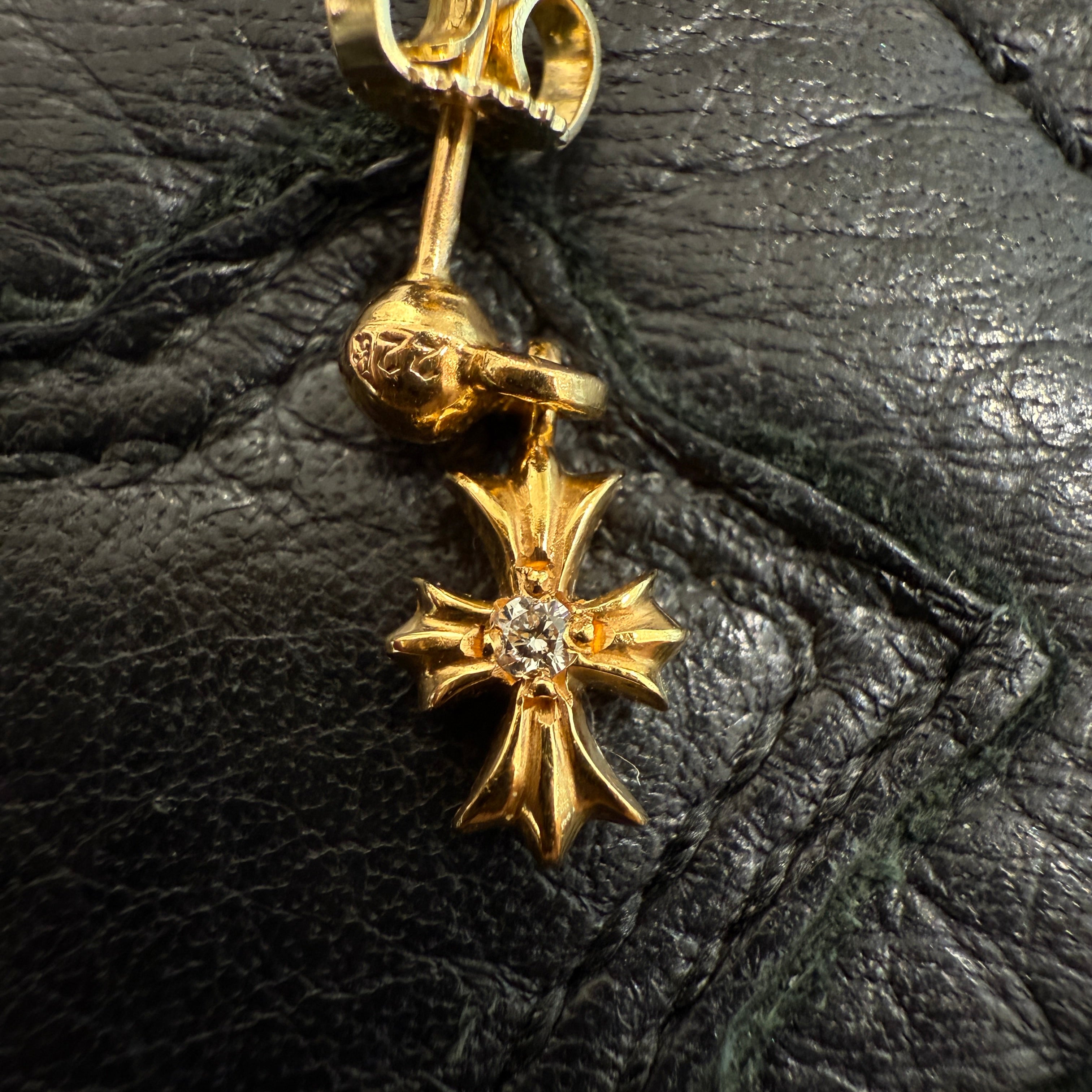 クロムハーツ タイニーE CHプラス ピアス 22K 純正ダイヤ CHROME HEARTS 22K TINY E CH PLUS Earring 1 Diamond クロムハーツ