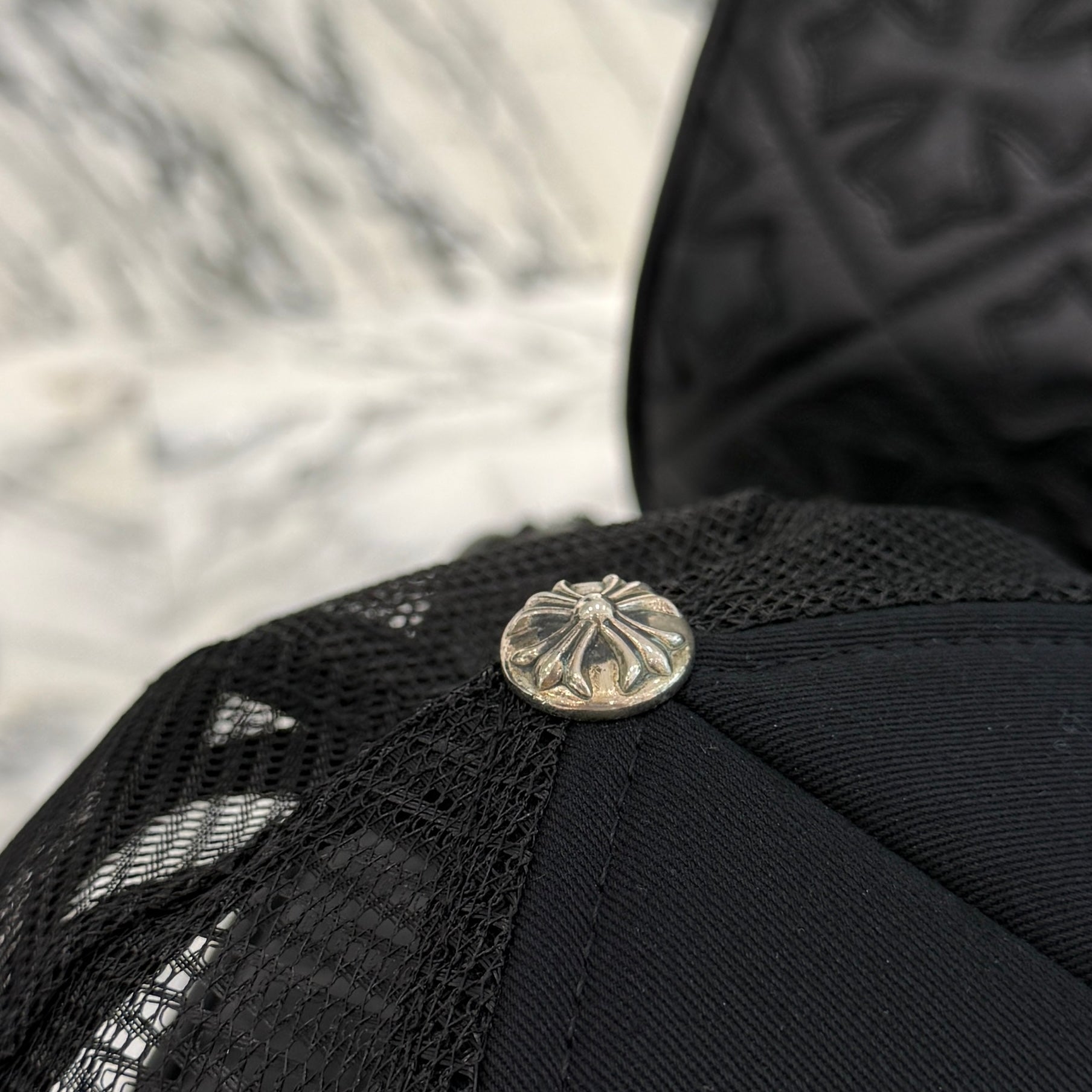 CHROME HEARTS Triple Cross Patch Trucker Cap ONE SIZE（53-60