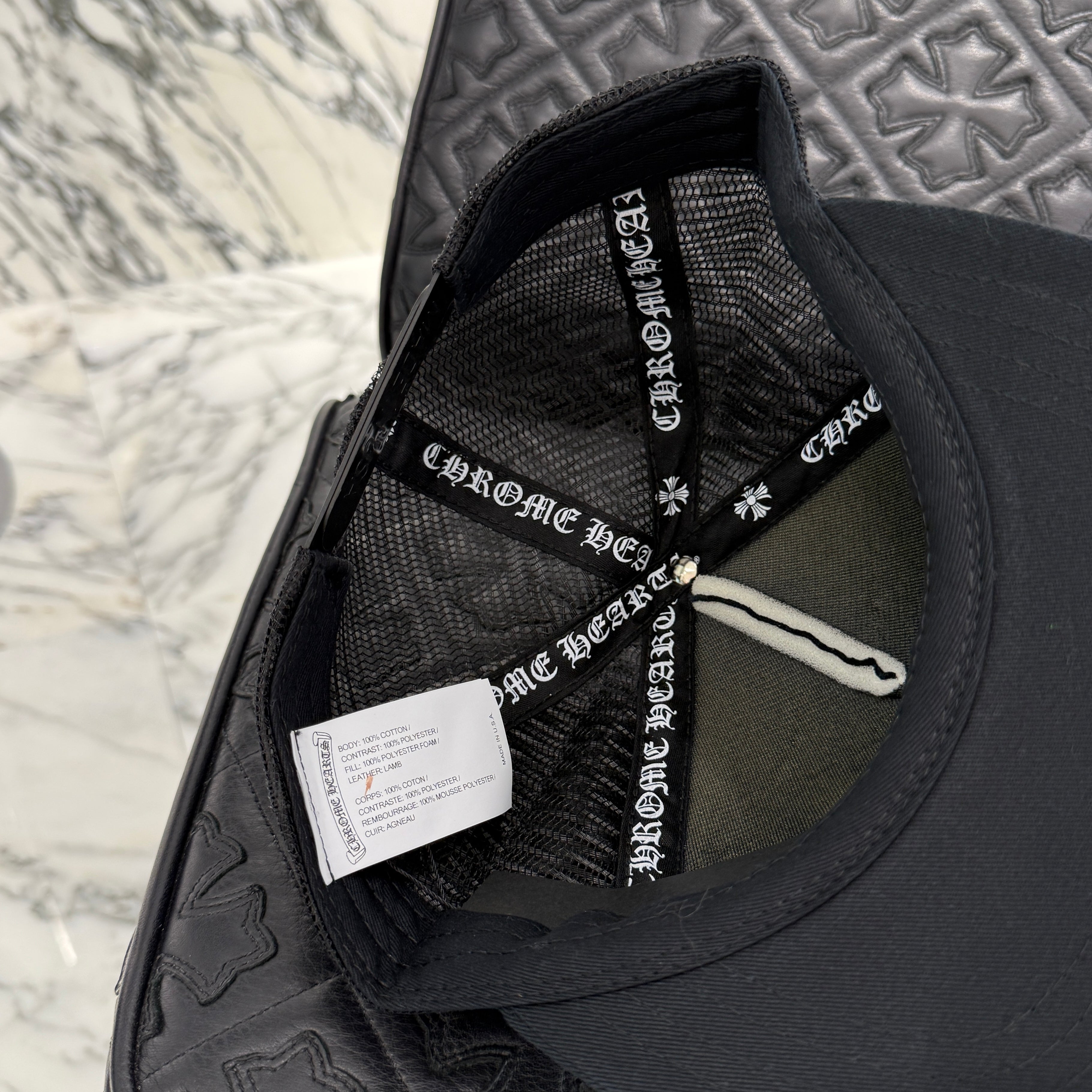 CHROME HEARTS Triple Cross Patch Trucker Cap ONE SIZE（53-60