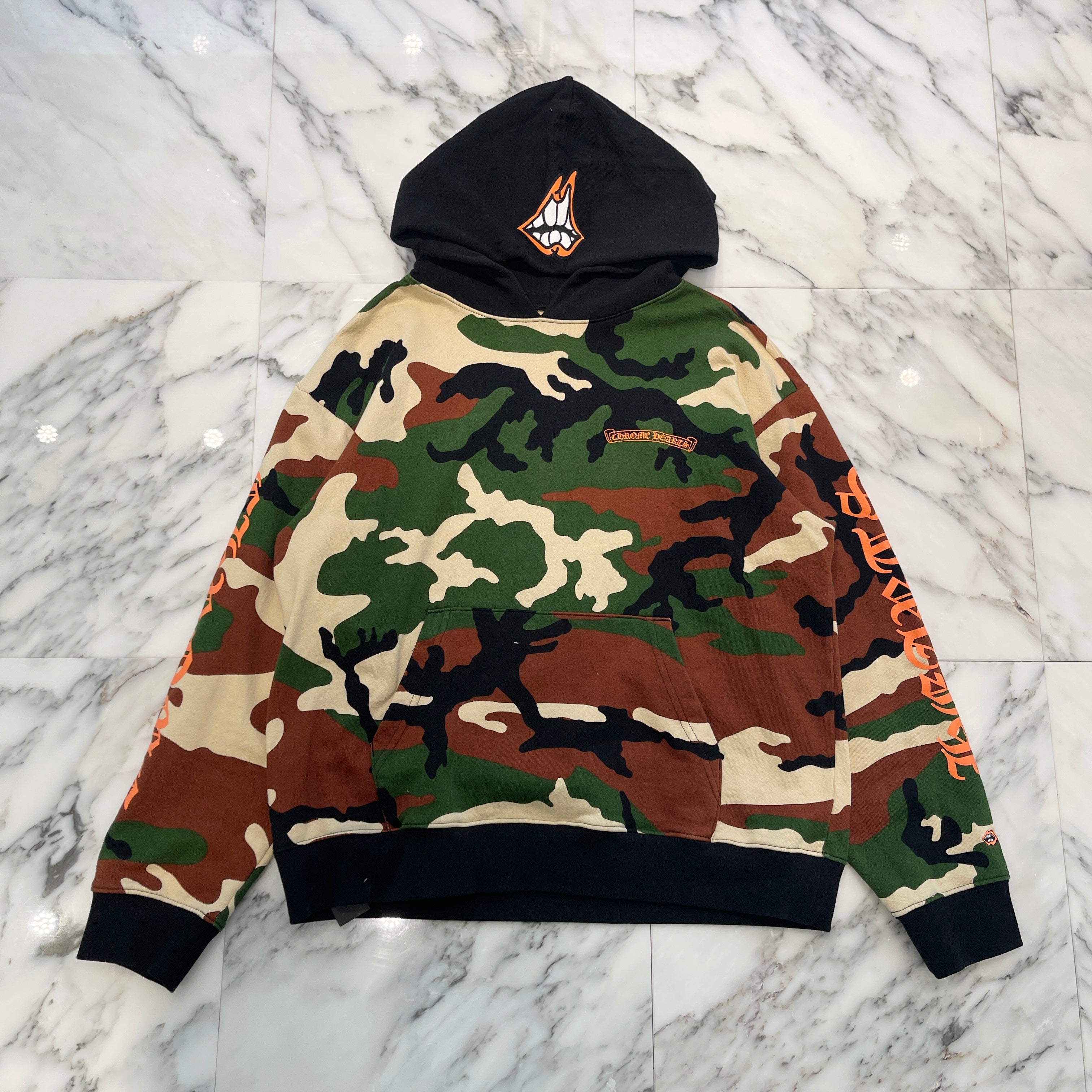 CHROME HEARTS × MATTY BOY 2022SS PPO CAUTION HD PLVR Size XL クロムハーツ × マッティボーイ コーションプルオーバーフーディ サイズ XL