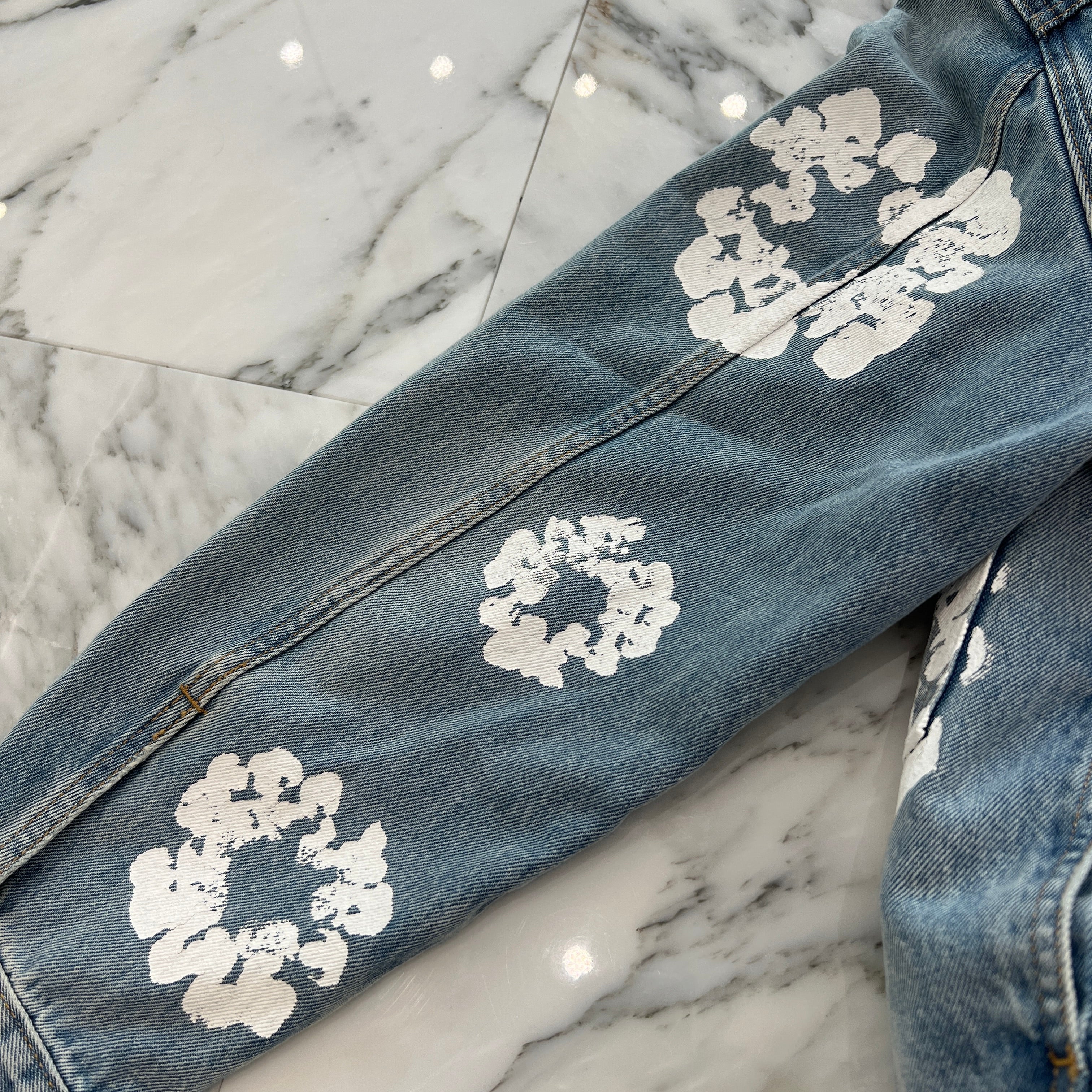 DENIM TEARS × Levi's Cotton Wreath Jeans Denim Jacket CA00342 WPL423 Size L デニムティアーズ × リーバイス コットンリースデニムジャケット サイズL