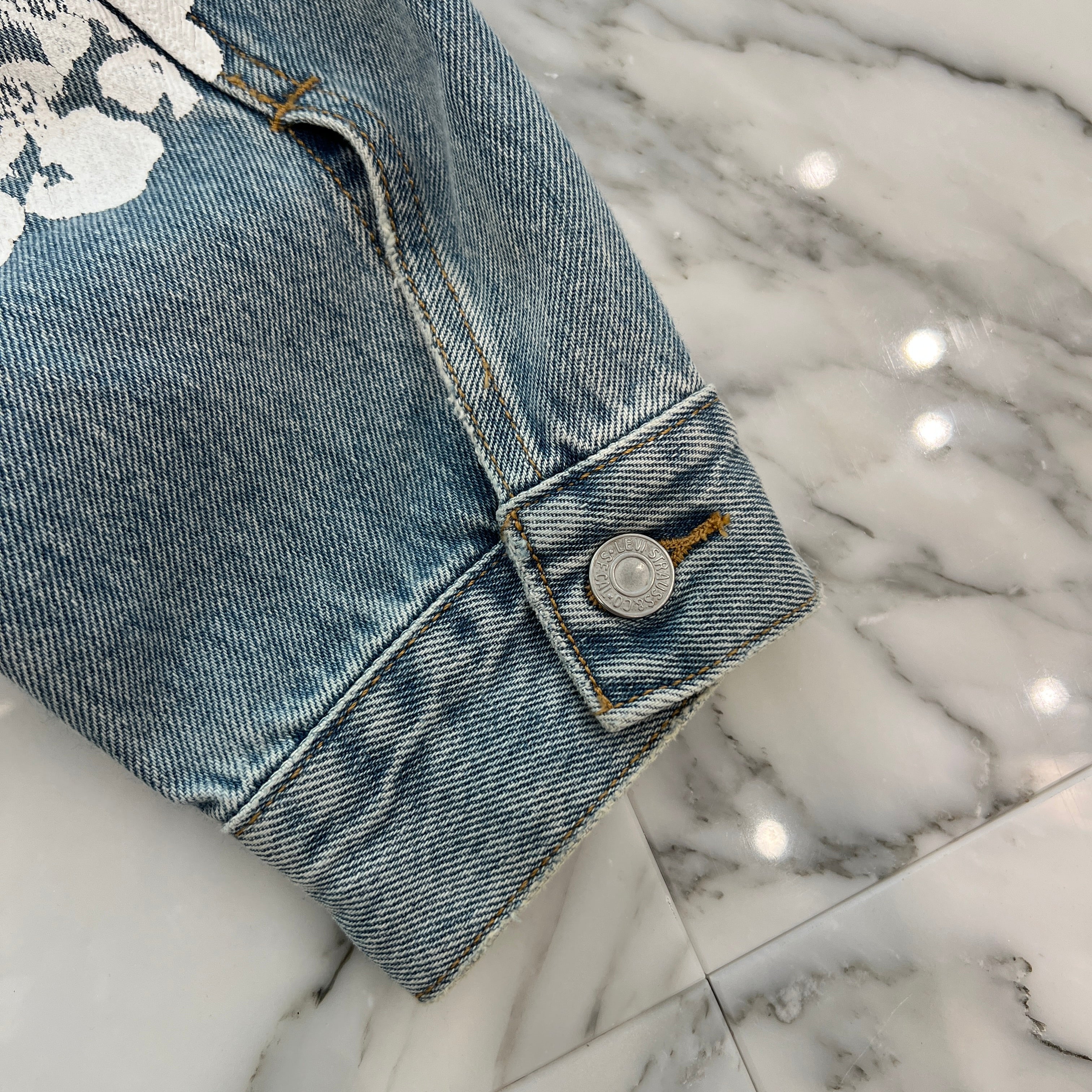 DENIM TEARS × Levi's Cotton Wreath Jeans Denim Jacket CA00342 WPL423 Size L デニムティアーズ × リーバイス コットンリースデニムジャケット サイズL