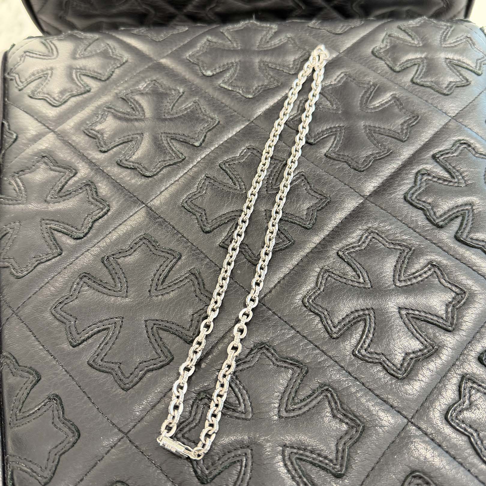 CHROME HEARTS 18K WG Paper Chain Necklace Size 18 Inch クロムハーツ 18K ホワイトゴールド ペーパーチェーン ネックレス サイズ18インチ