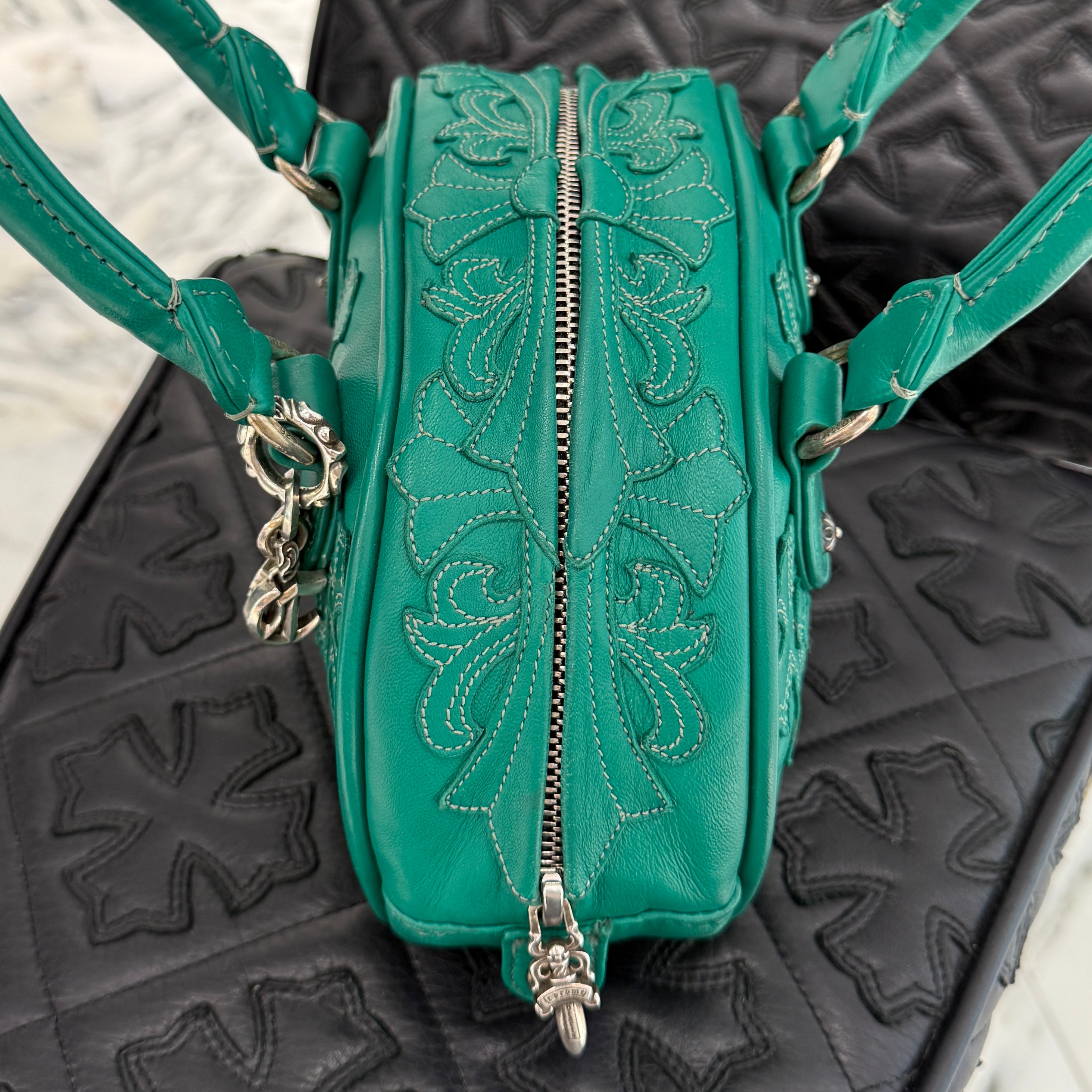 CHROME HEARTS Tiny GYM Cemetery Cross Patch Hand Bag クロムハーツ タイニージム セメタリークロスパッチ ハンドバッグ