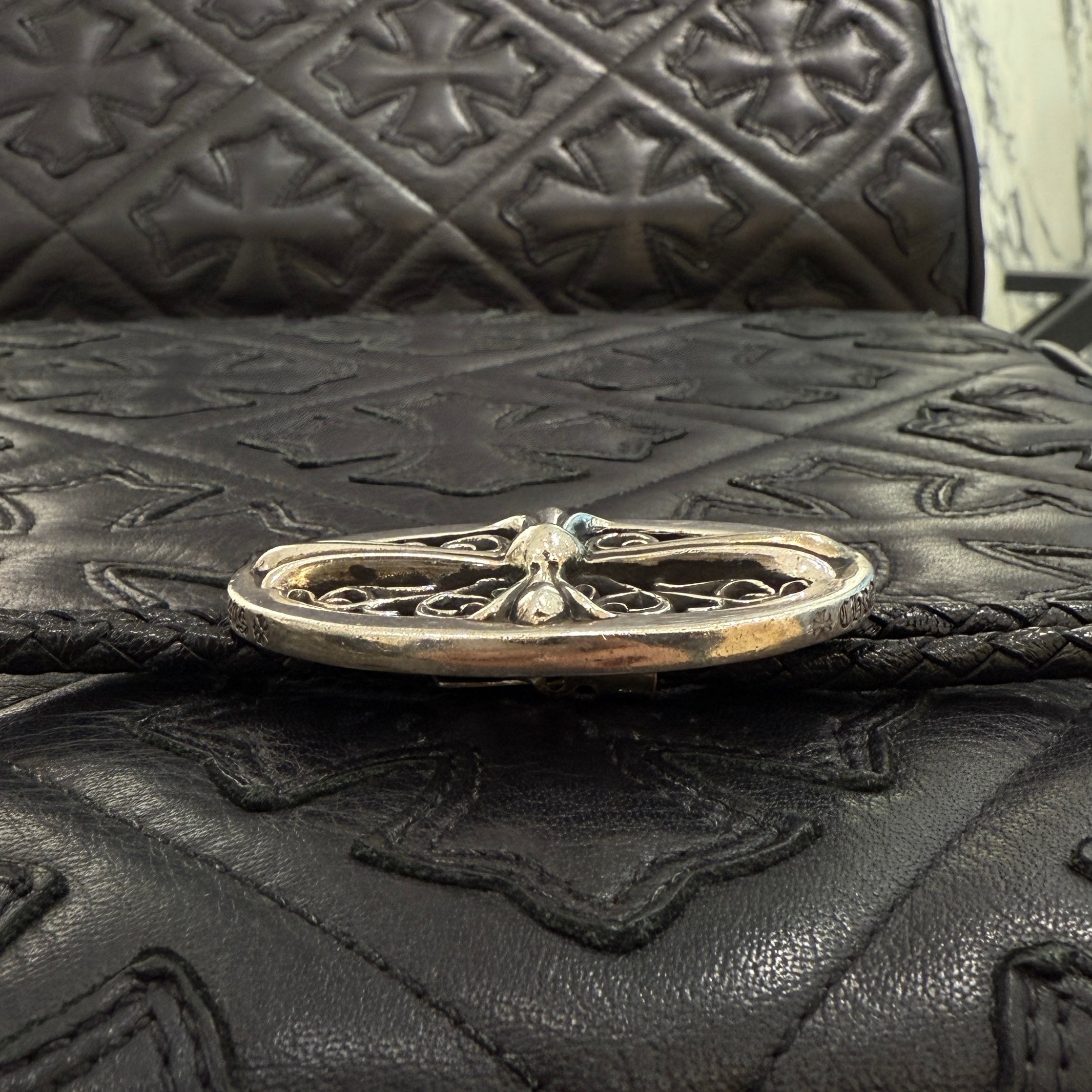 CHROME HEARTS Classic Oval Cross Loop Tie クロムハーツ クラシックオーバルクロス ループタイ