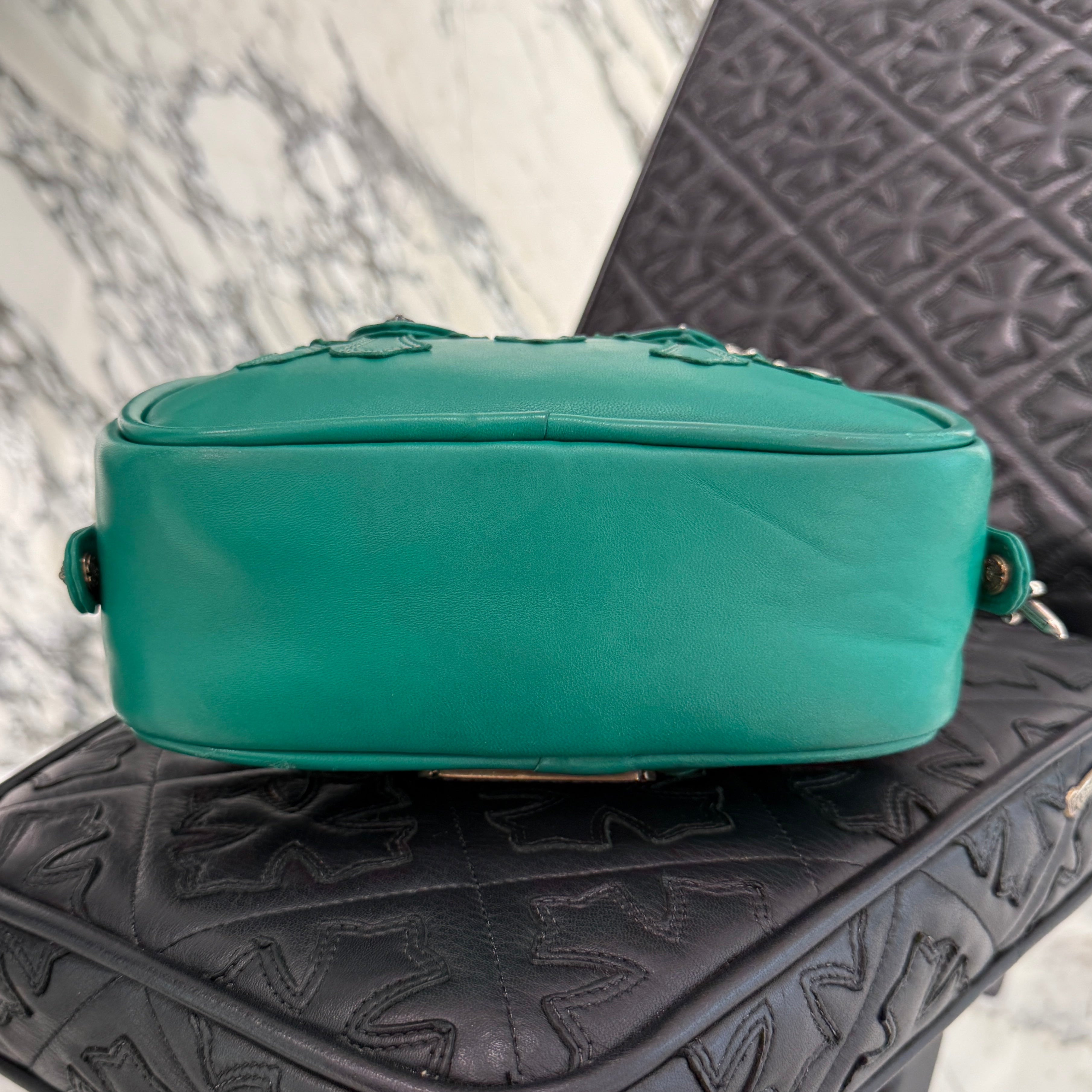 CHROME HEARTS Tiny GYM Cemetery Cross Patch Hand Bag クロムハーツ タイニージム セメタリークロスパッチ ハンドバッグ