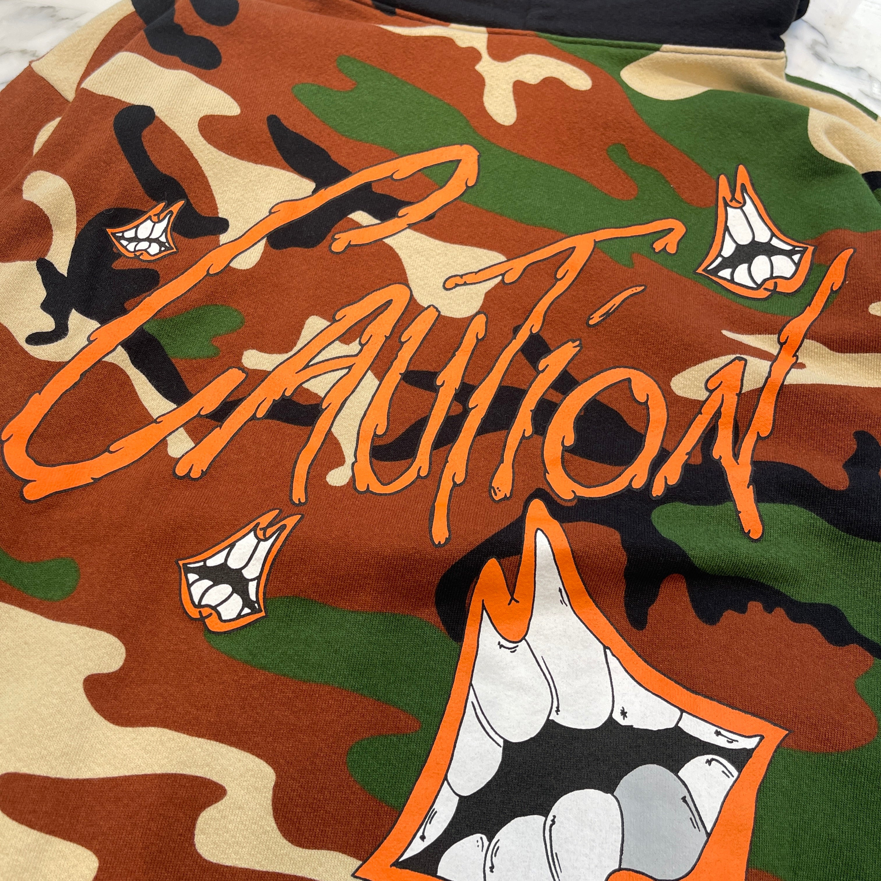 CHROME HEARTS × MATTY BOY 2022SS PPO CAUTION HD PLVR Size XL クロムハーツ × マッティボーイ コーションプルオーバーフーディ サイズ XL