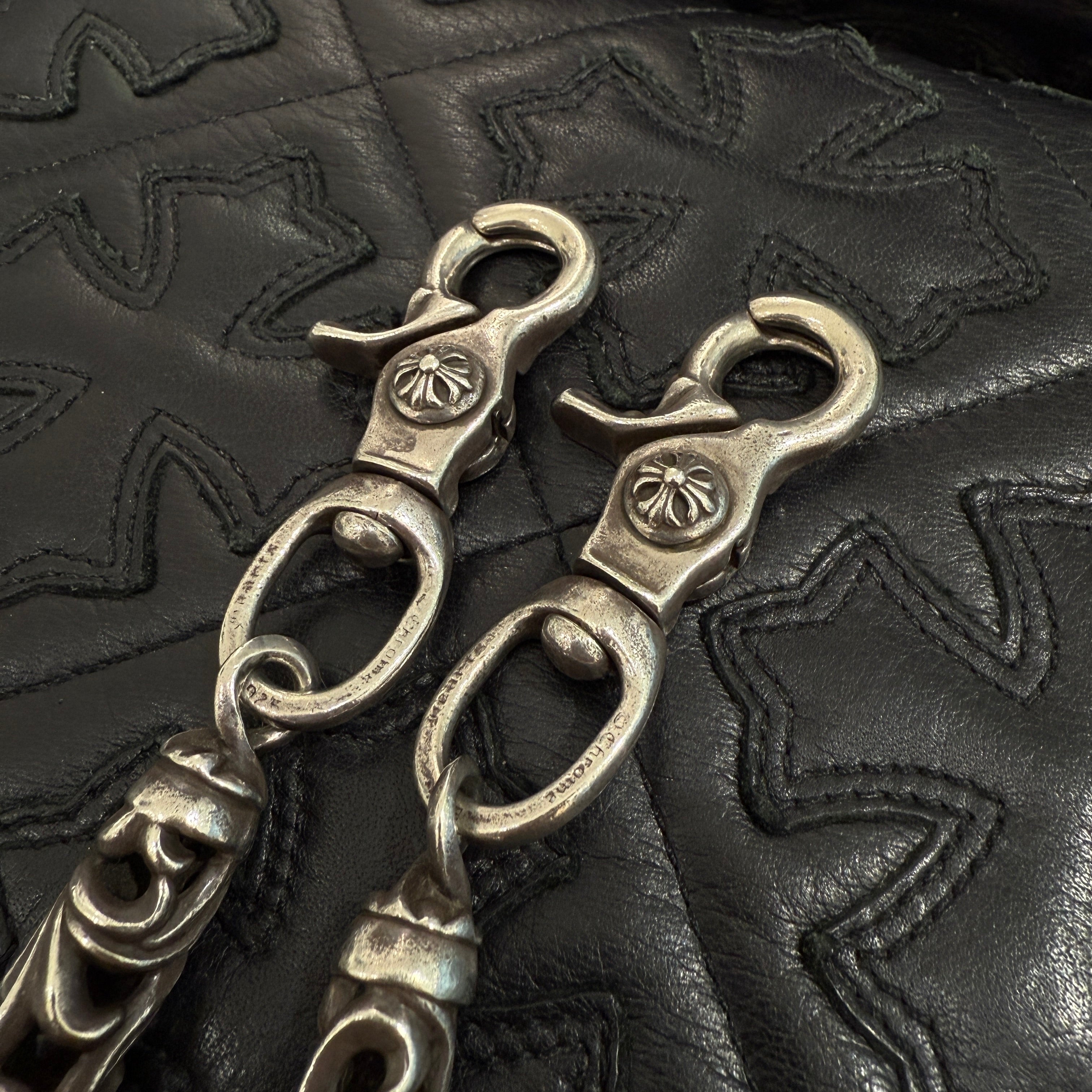 CHROME HEARTS 2 CLIP CELTIC ROLLER Wallet Chain Size 7 LINKS