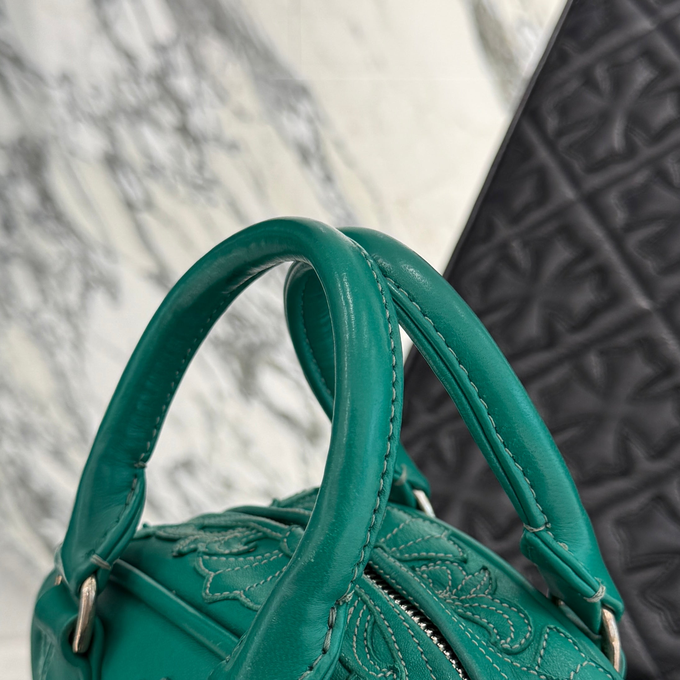 CHROME HEARTS Tiny GYM Cemetery Cross Patch Hand Bag クロムハーツ タイニージム セメタリークロスパッチ ハンドバッグ