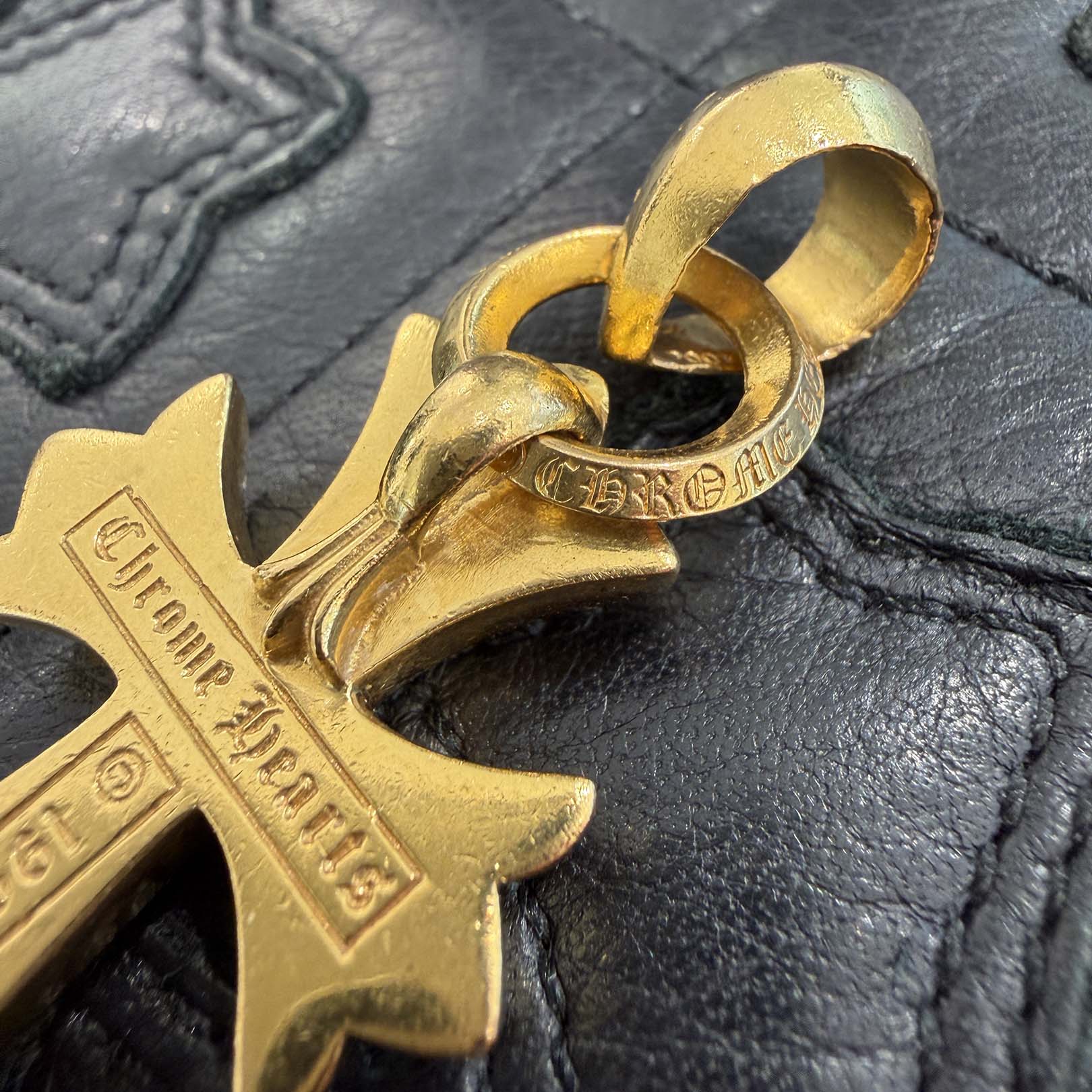 CHROME HEARTS 22K Small CH Cross Pave Diamond With Bail Pendent Top クロムハーツ 22K スモール CHクロス パヴェダイヤモンド ウィズ ベイル ペンダントトップ