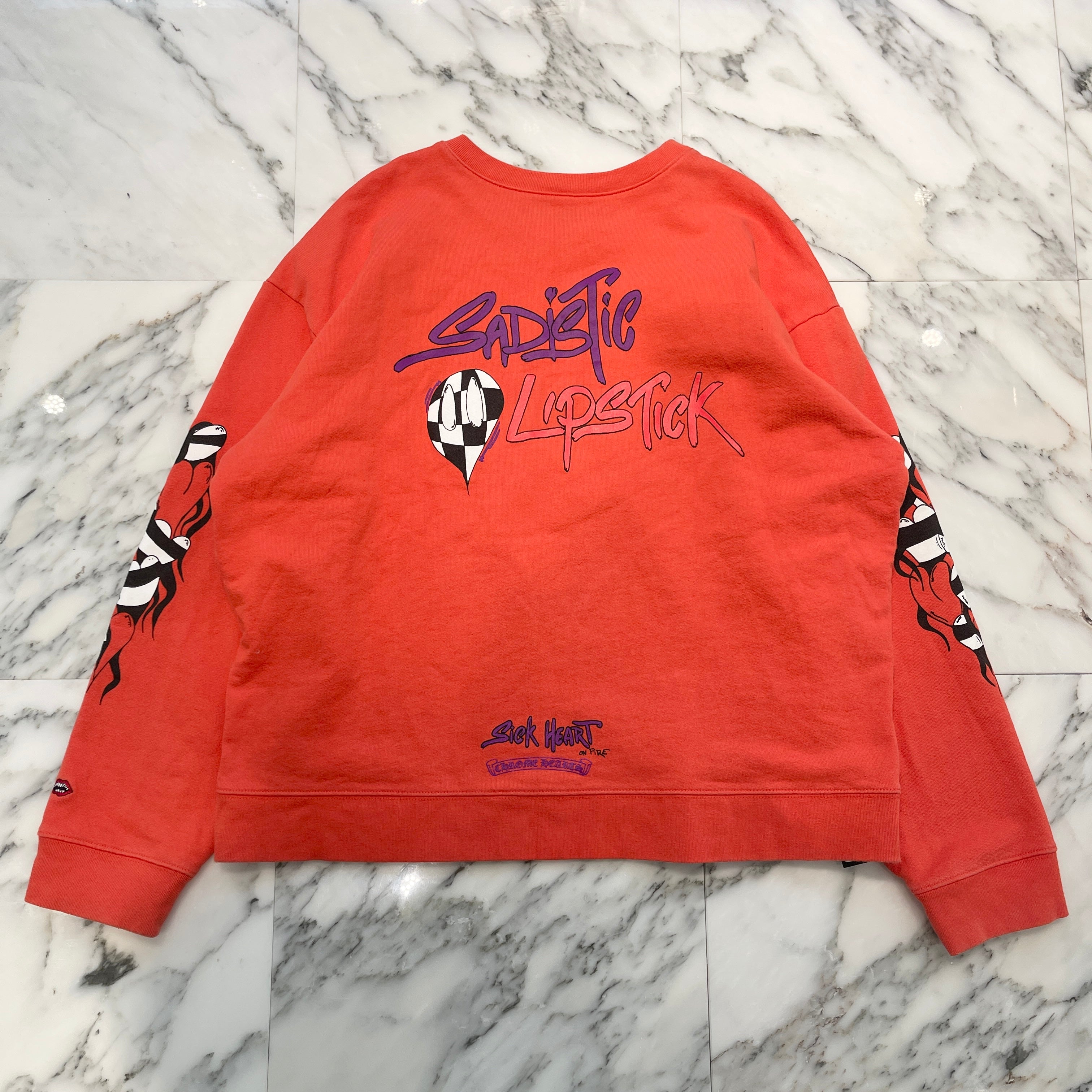 CHROME HEARTS × MATTY BOY 2023SS Sadistic Lipstick Sweatshirt Size XXL クロムハーツ×マッティボーイ サディスティックリップスティック クルーネックスウェットシャツ サイズ XXL