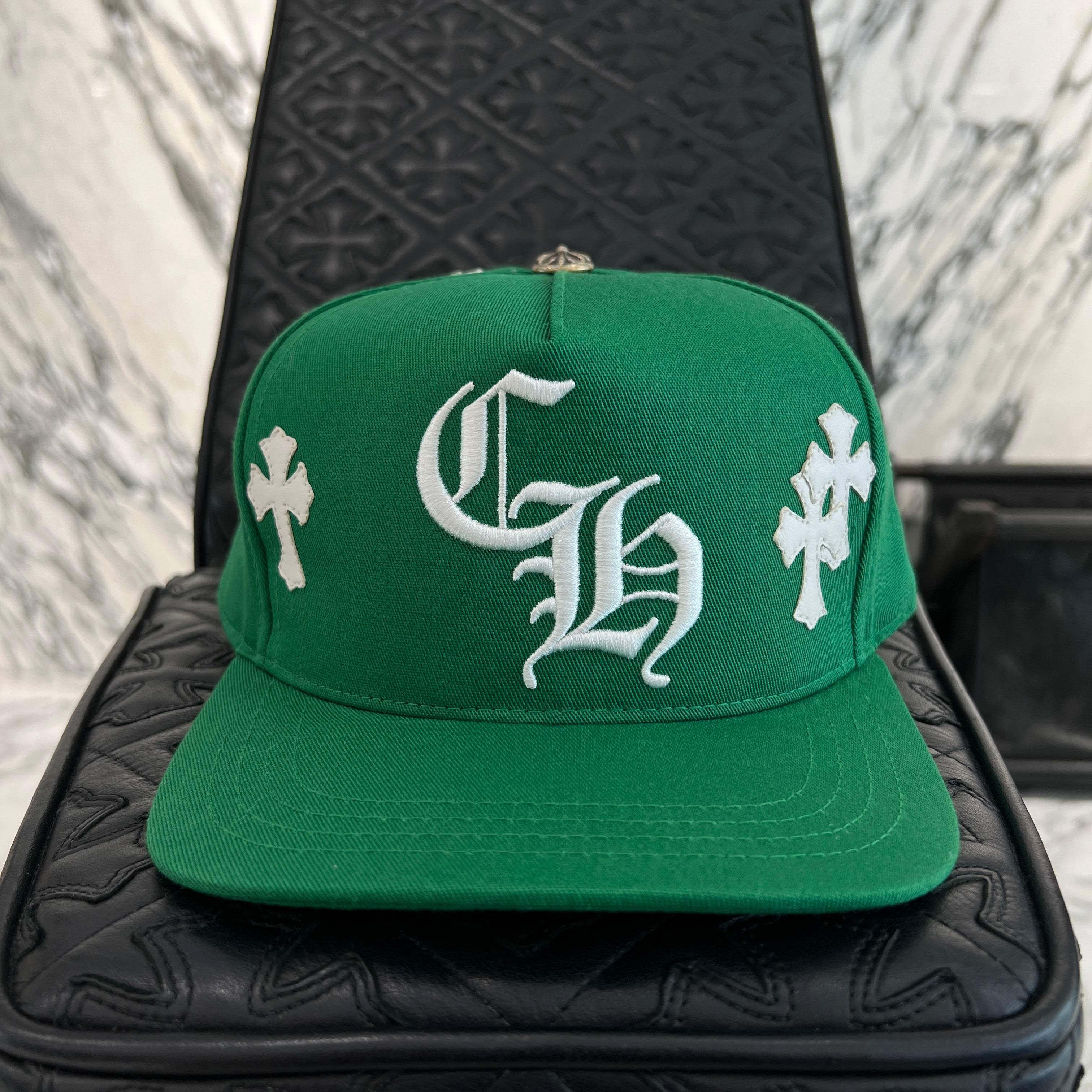 CHROME HEARTS Cemetery Cross Patch Trucker Cap ONE SIZE（53