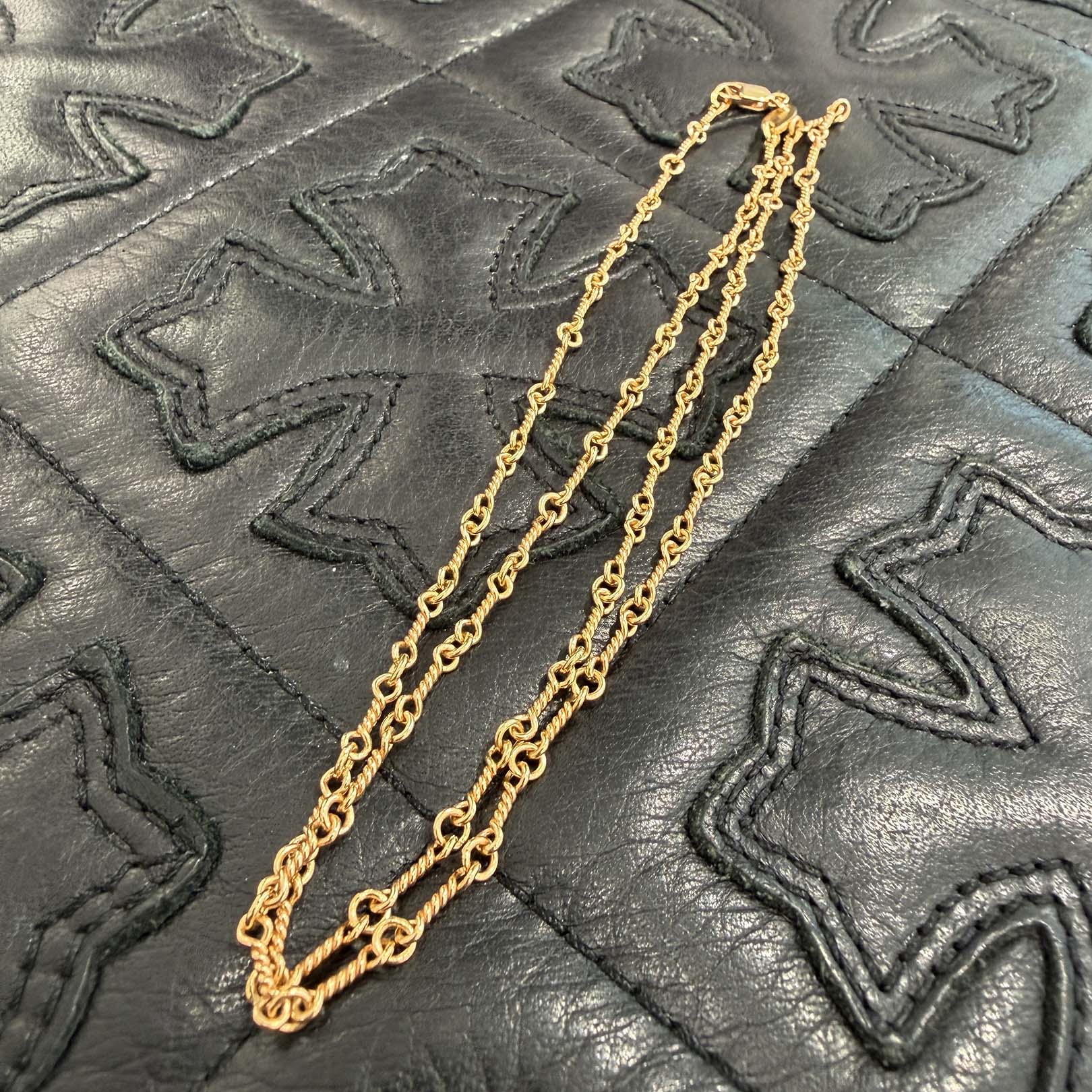 CHROME HEARTS 22K Twist Chain Necklace Size 20 Inch クロムハーツ 22K ツイストチェーン ネックレス サイズ20インチ