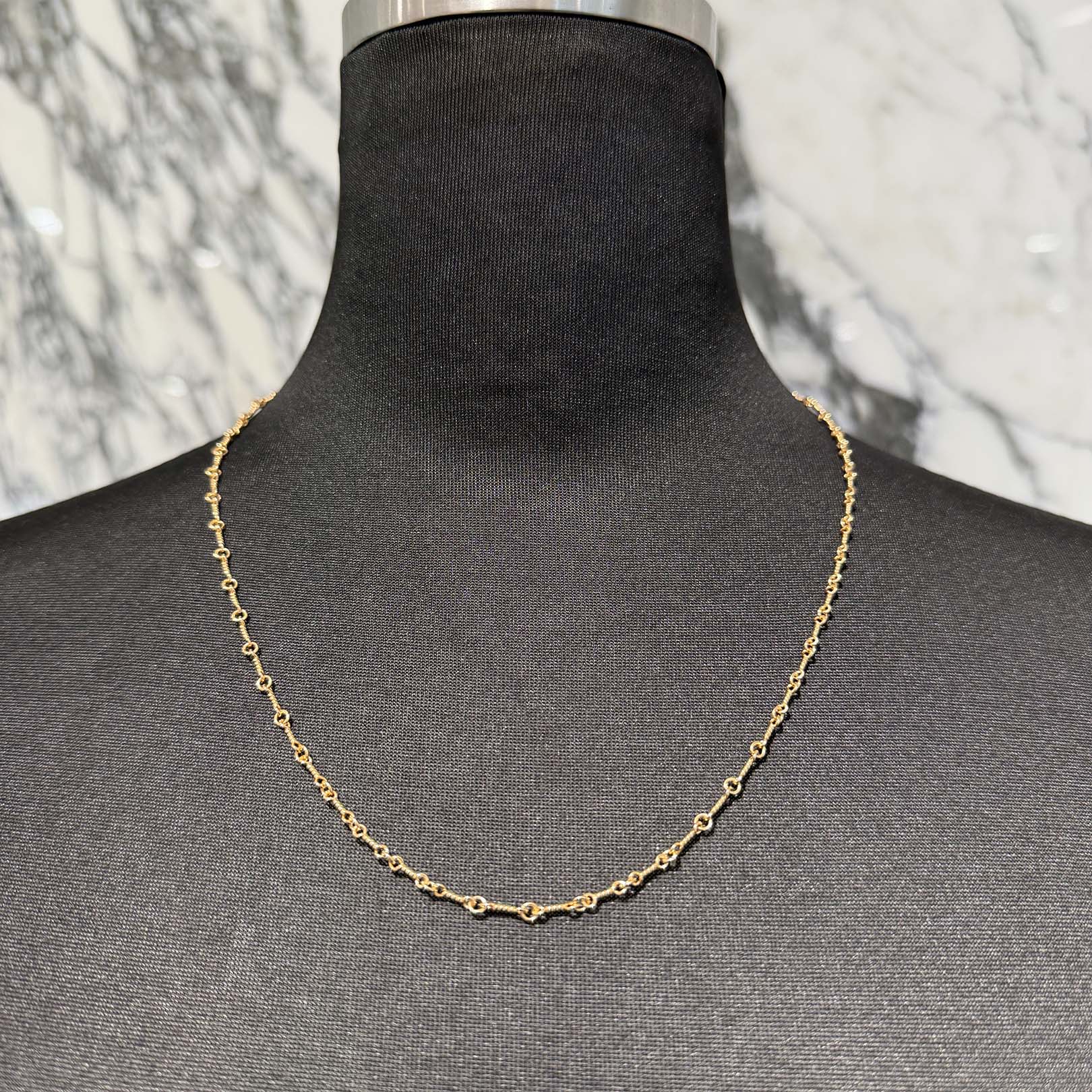 CHROME HEARTS 22K Twist Chain Necklace Size 20 Inch クロムハーツ 22K ツイストチェーン ネックレス サイズ20インチ