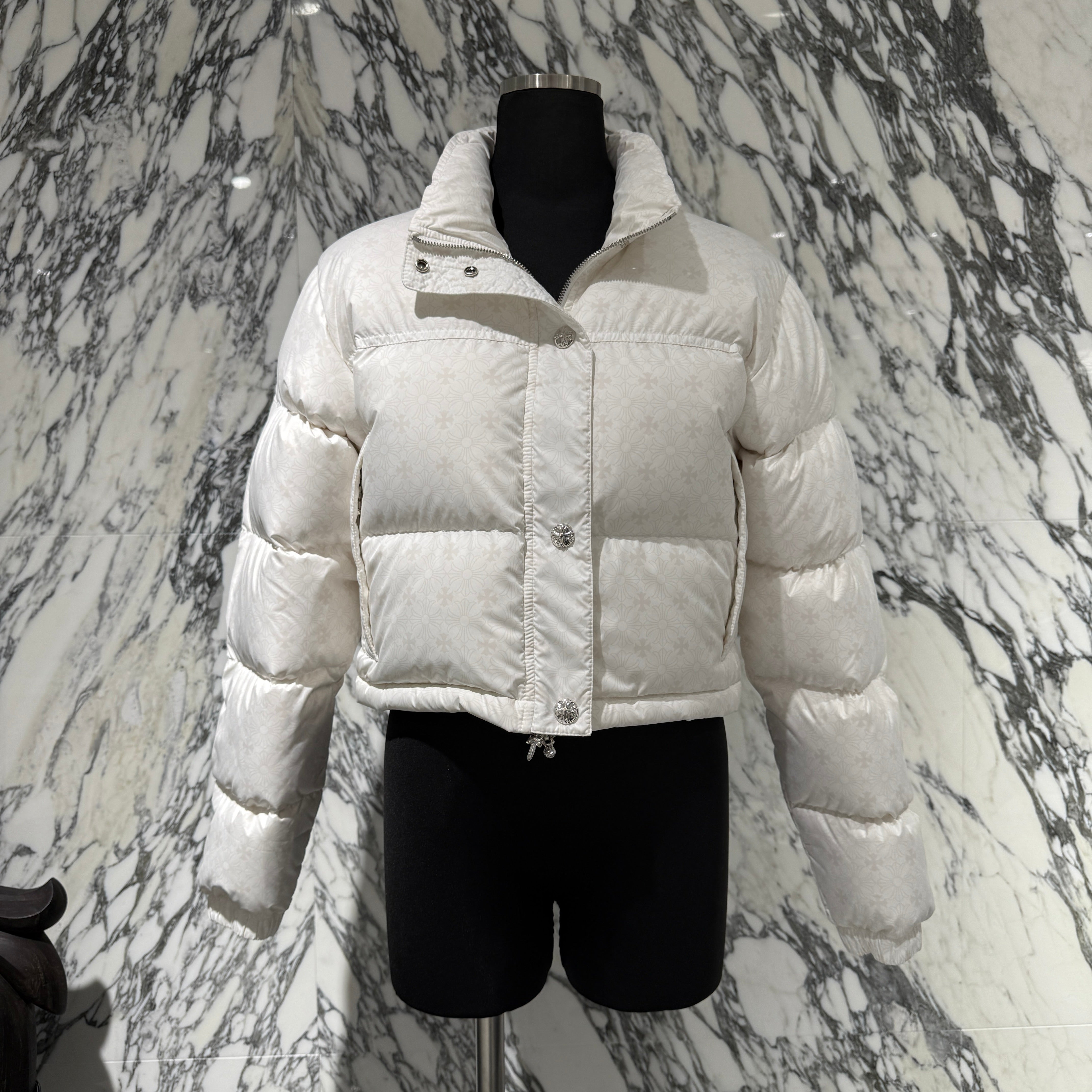 CHROME HEARTS Cropped CH Plus Stiff Down Jacket Size M クロムハーツ クロップド CHプラス スティッフ ダウンジャケット サイズM