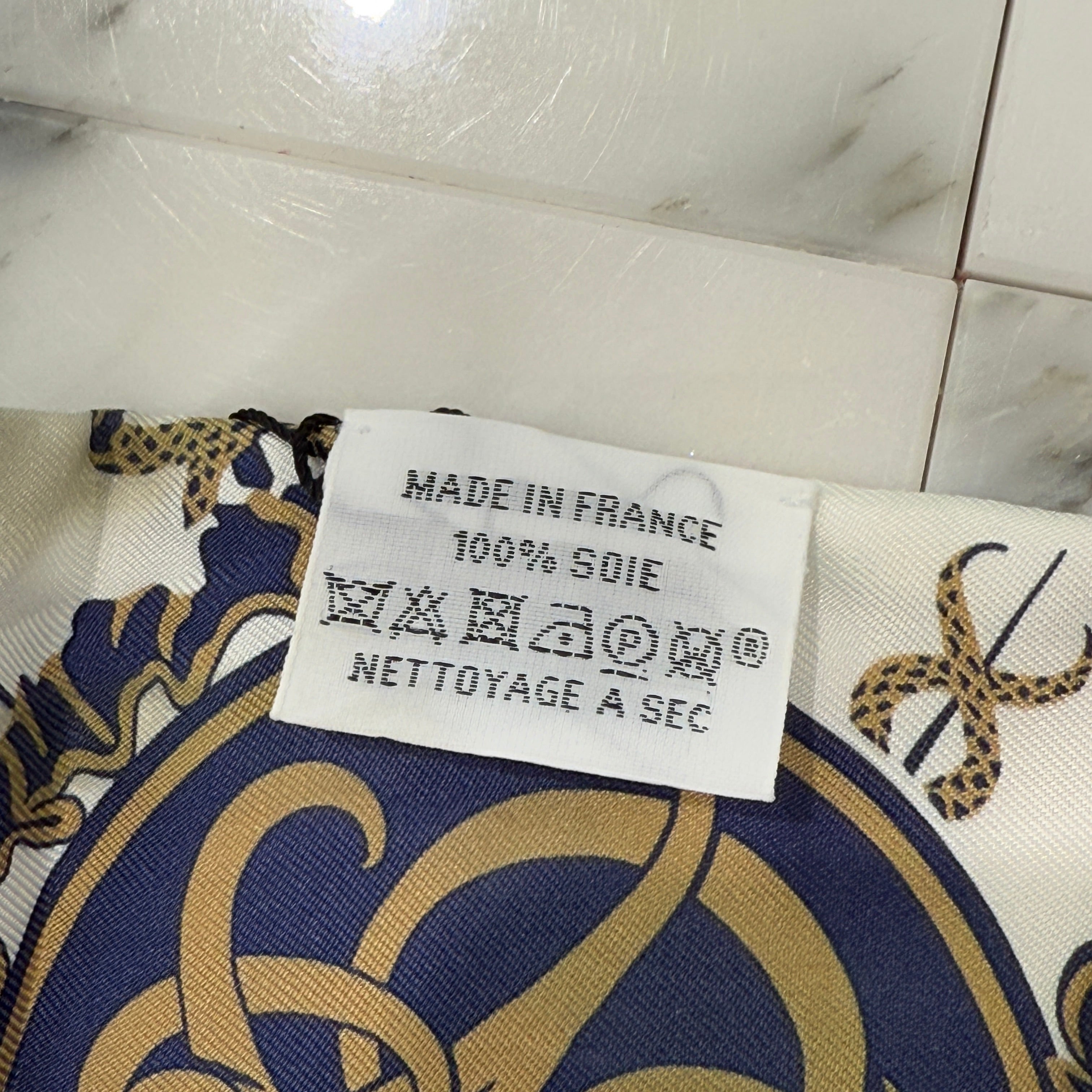 HERMES Exlibris Twilly Silk Scarf エルメス エクスリブリス ツイリー シルクスカーフ