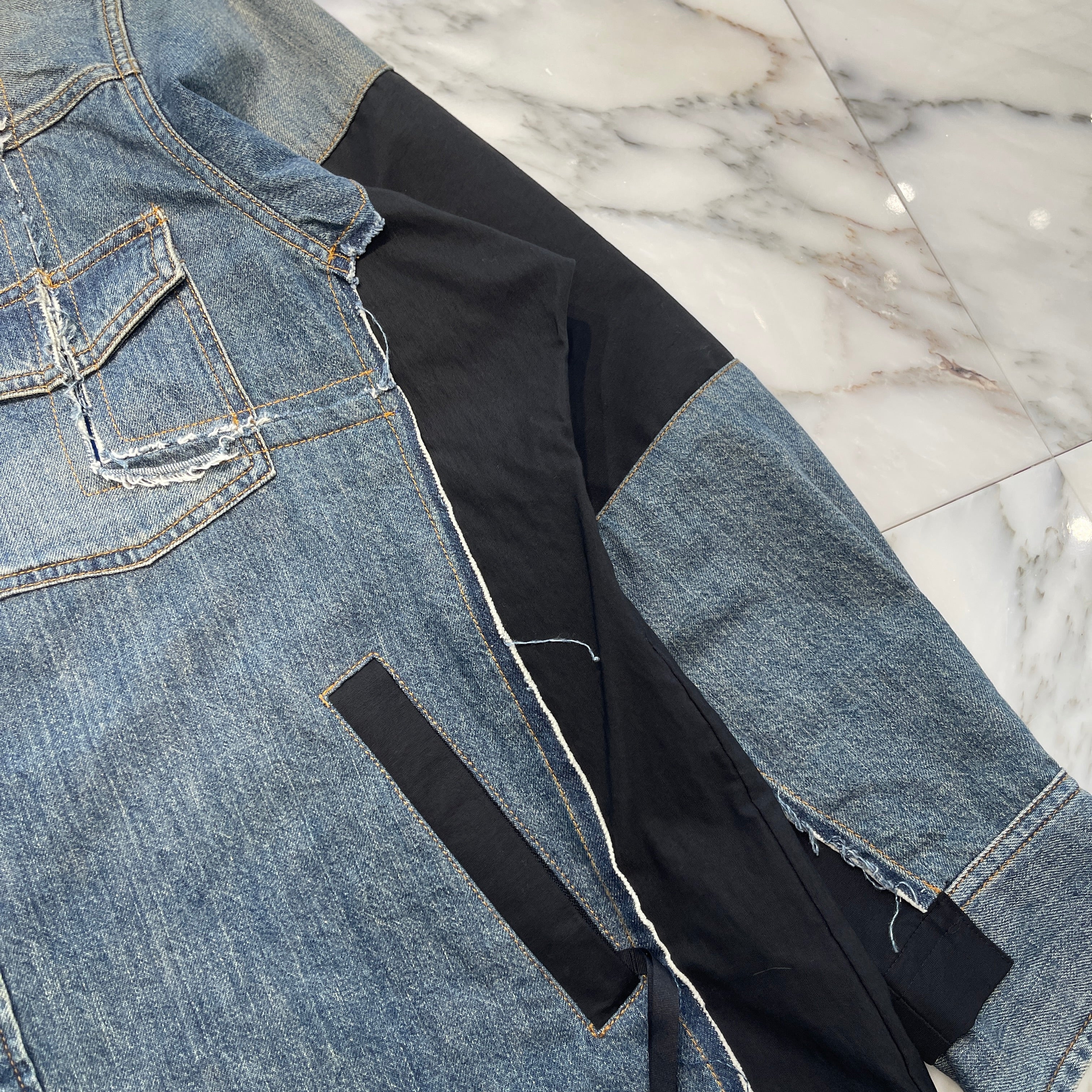 sacai 2022SS Reconstructed Denim Shirt 21-02605M Size 1 サカイ 再構築デニムシャツ サイズ1