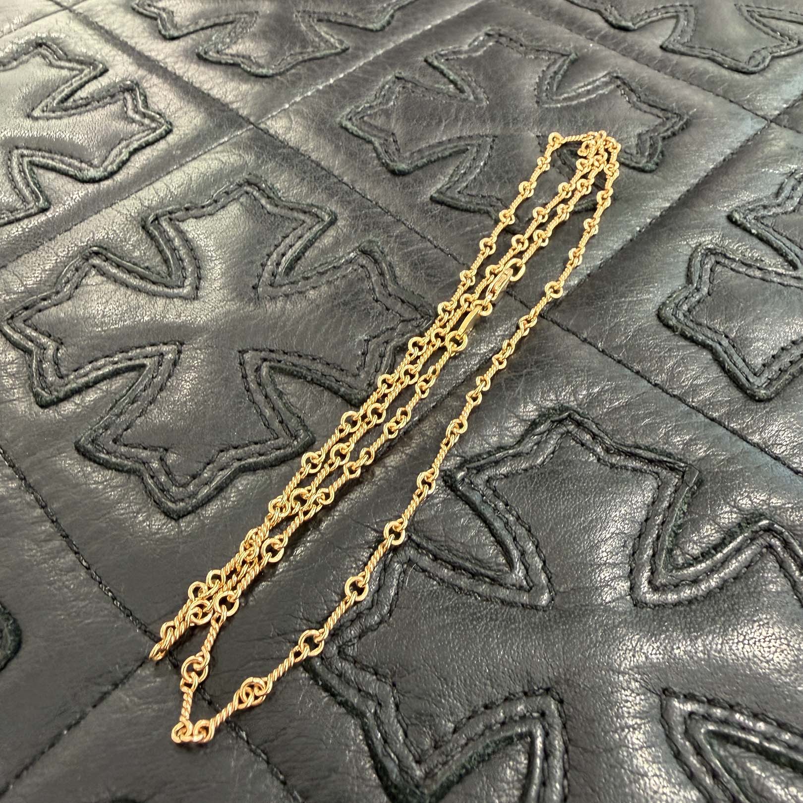 CHROME HEARTS 22K Twist Chain Necklace Size 20 Inch クロムハーツ 22K ツイストチェーン ネックレス サイズ20インチ