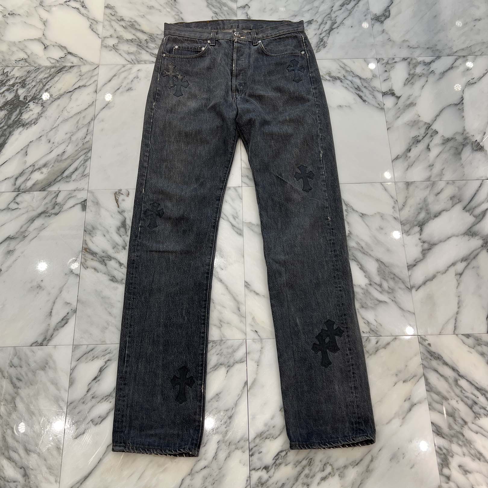 CHROME HEARTS × Levi's VNTG Cross Leather Patch Denim Pants Size 30 クロムハーツ × リーバイス ヴィンテージ クロスレザーパッチ デニムパンツ サイズ30
