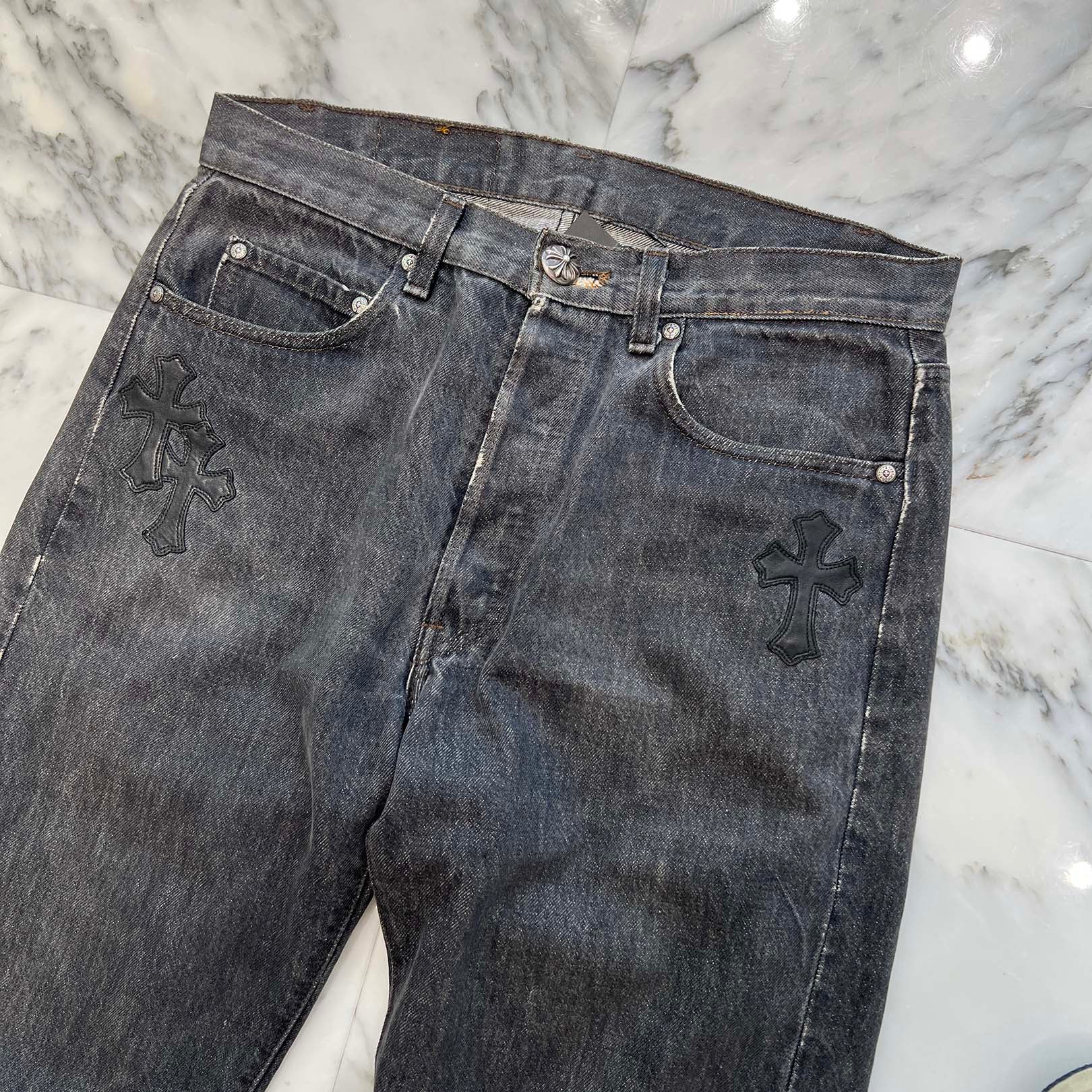 CHROME HEARTS × Levi's VNTG Cross Leather Patch Denim Pants Size 30 クロムハーツ × リーバイス ヴィンテージ クロスレザーパッチ デニムパンツ サイズ30