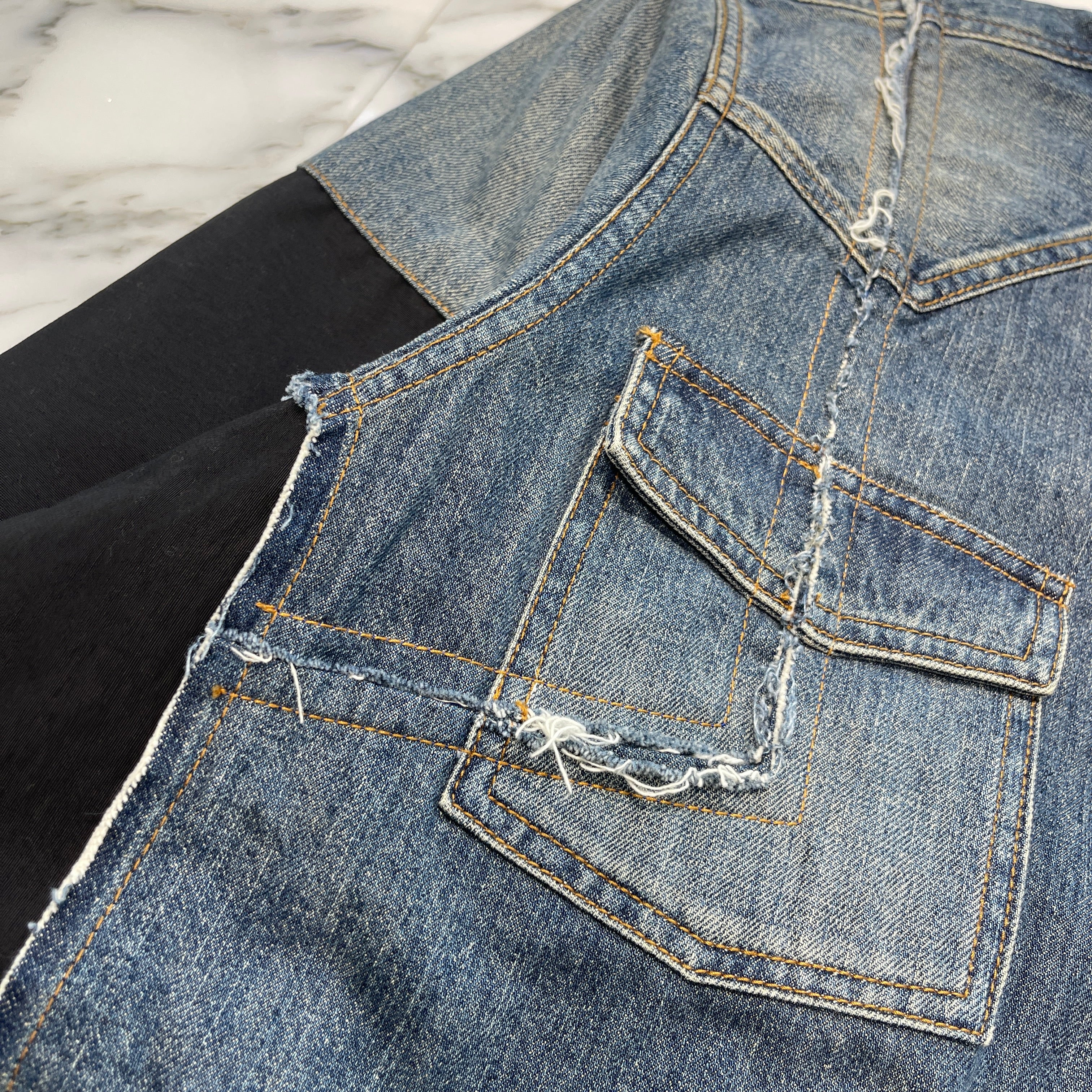 sacai 2022SS Reconstructed Denim Shirt 21-02605M Size 1 サカイ 再構築デニムシャツ サイズ1