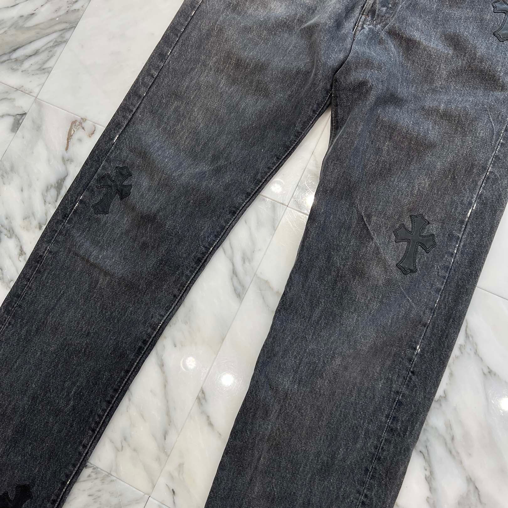CHROME HEARTS × Levi's VNTG Cross Leather Patch Denim Pants Size 30 クロムハーツ × リーバイス ヴィンテージ クロスレザーパッチ デニムパンツ サイズ30