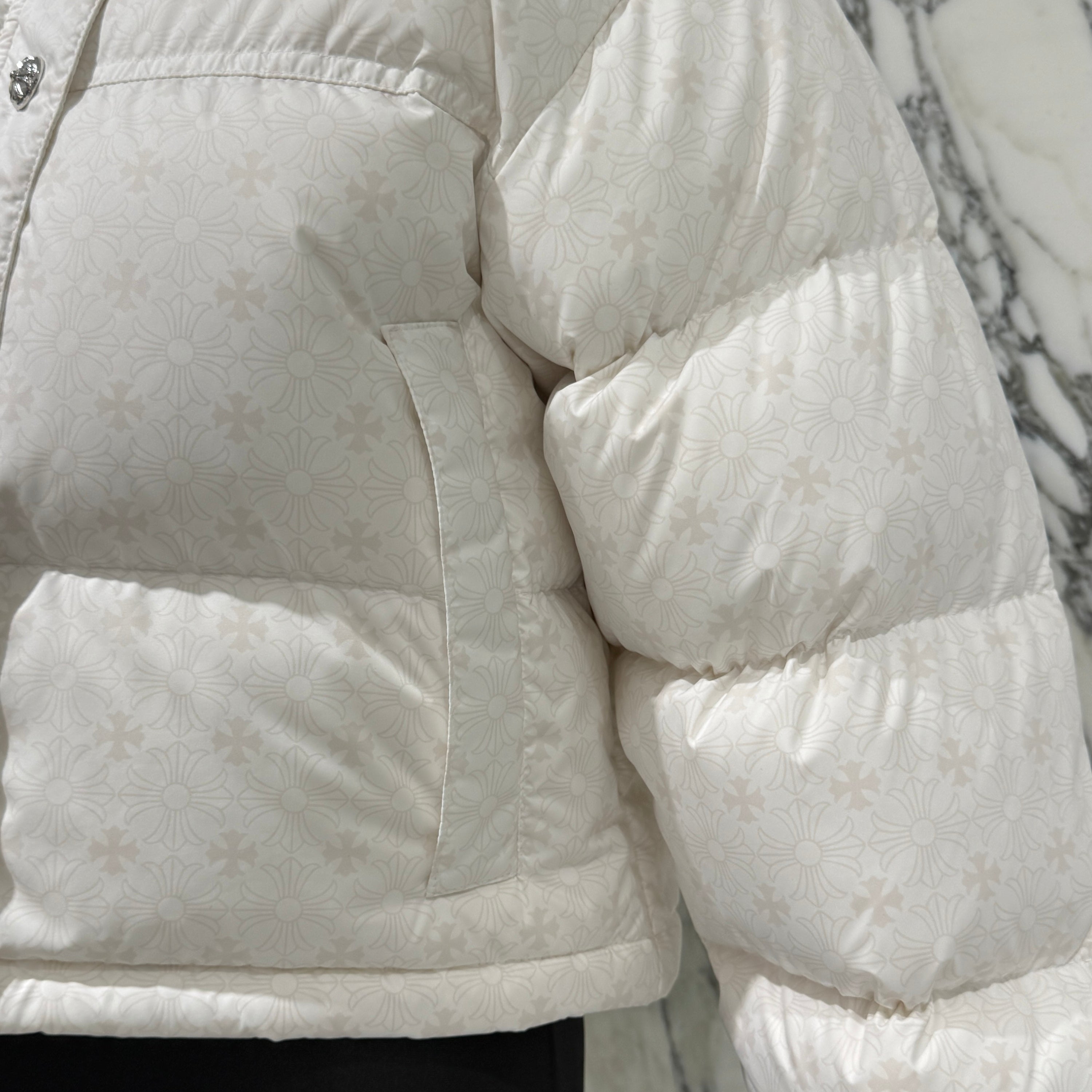 CHROME HEARTS Cropped CH Plus Stiff Down Jacket Size M クロムハーツ クロップド CHプラス スティッフ ダウンジャケット サイズM