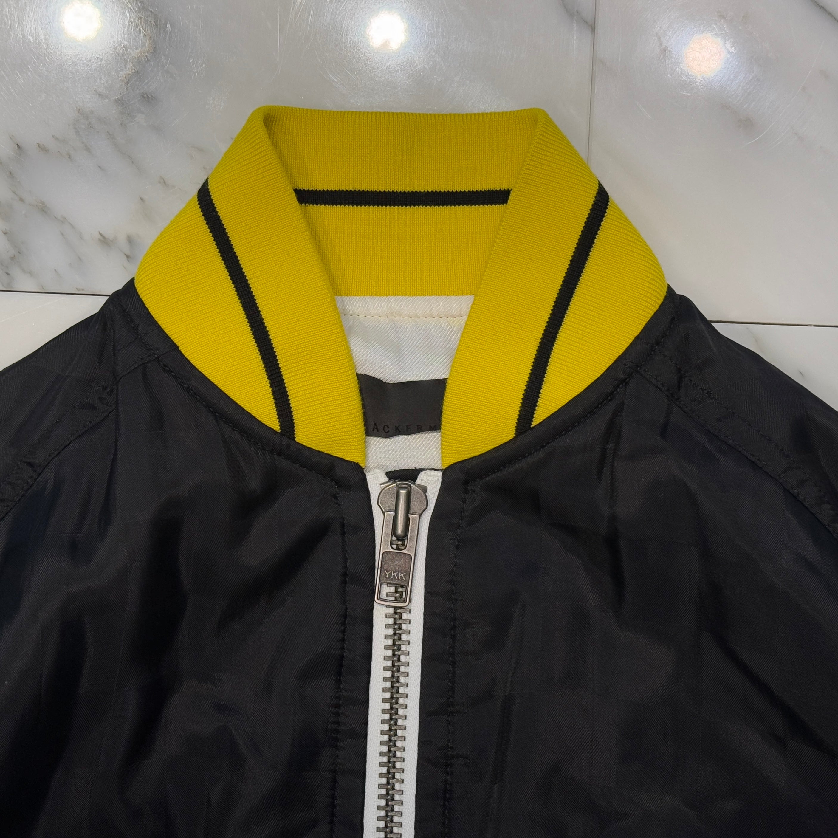 Haider Ackermann 2017SS Black Jacquard Check Bomber Jacket Size S ハイダーアッカーマン ブラックジャガード チェック ボンバージャケット サイズS