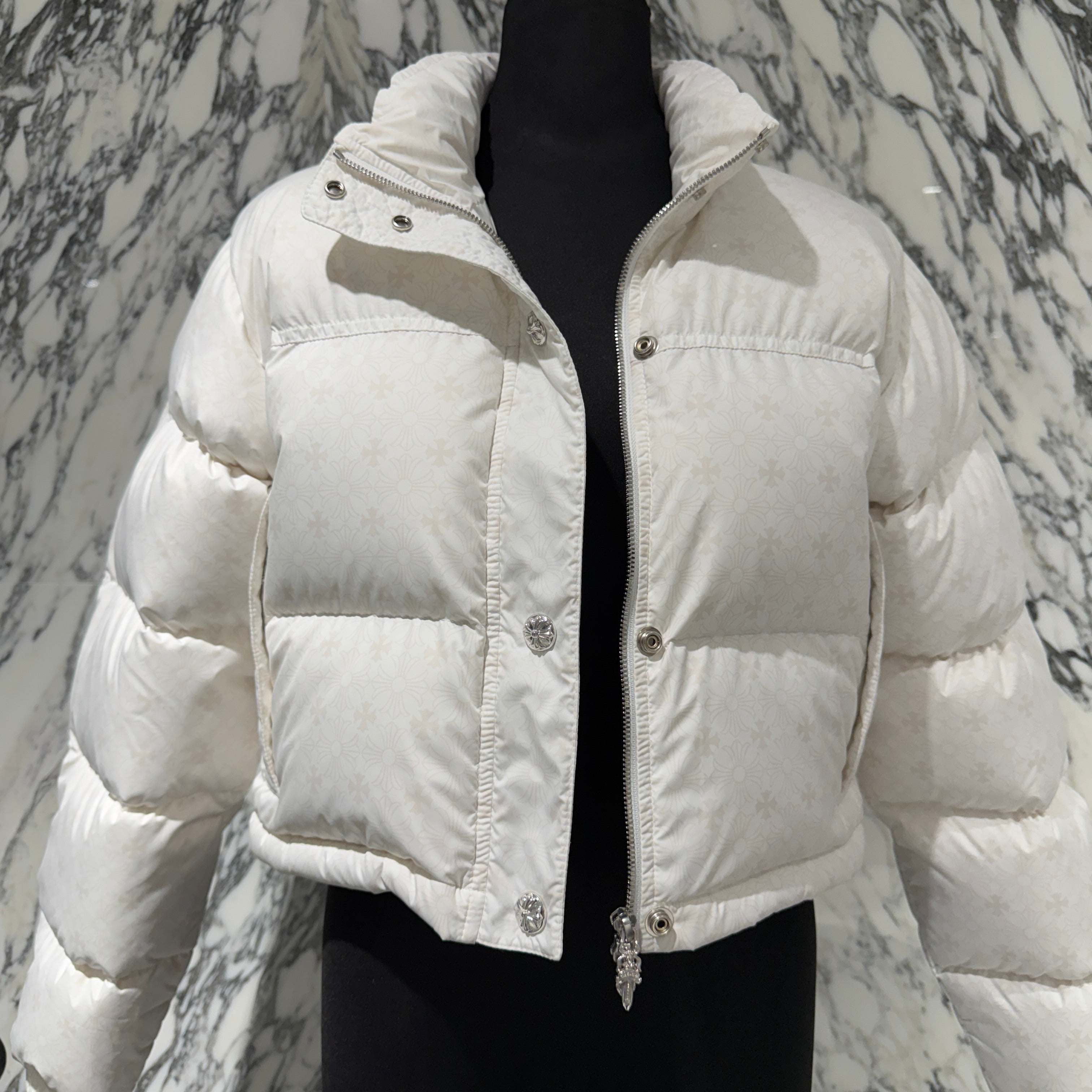 CHROME HEARTS Cropped CH Plus Stiff Down Jacket Size M クロムハーツ クロップド CHプラス スティッフ ダウンジャケット サイズM