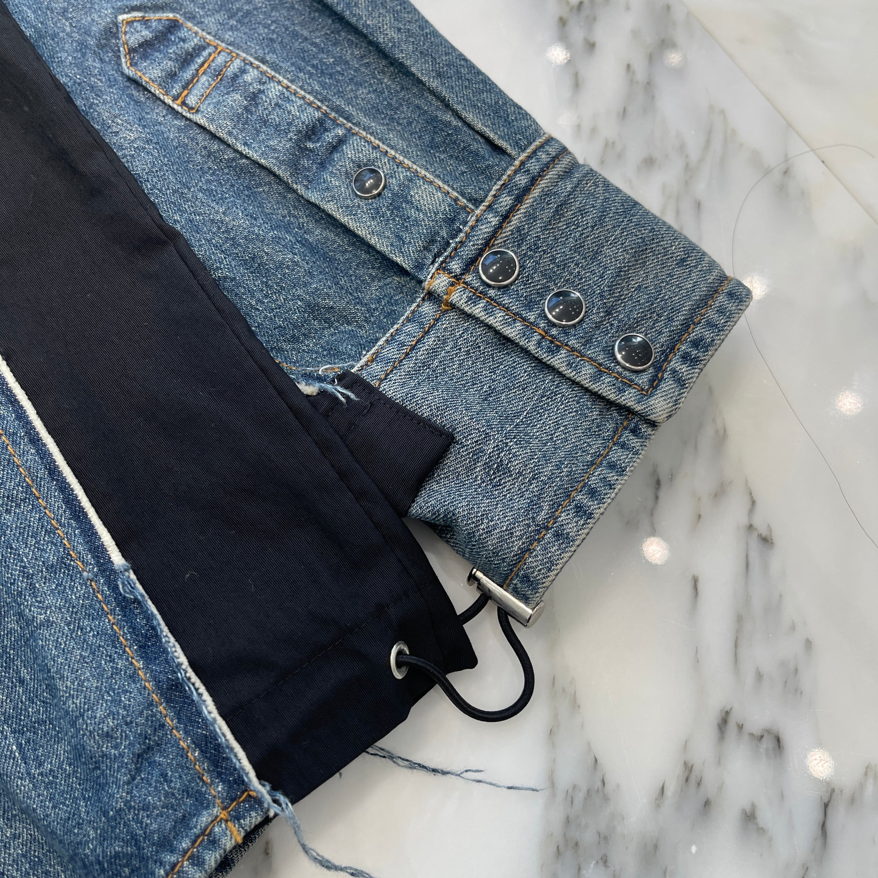 sacai 2022SS Reconstructed Denim Shirt 21-02605M Size 1 サカイ 再構築デニムシャツ サイズ1