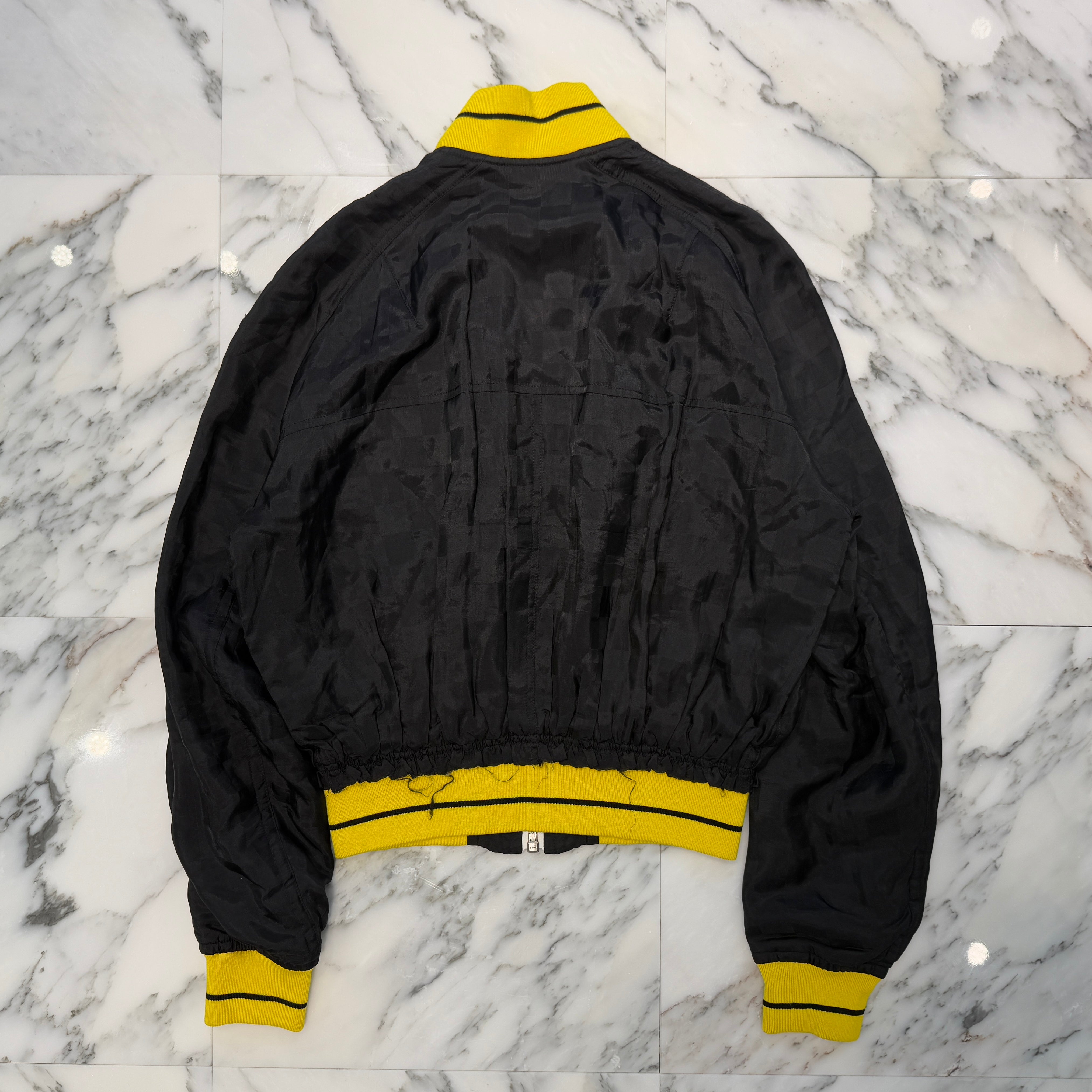 Haider Ackermann 2017SS Black Jacquard Check Bomber Jacket Size S ハイダーアッカーマン ブラックジャガード チェック ボンバージャケット サイズS