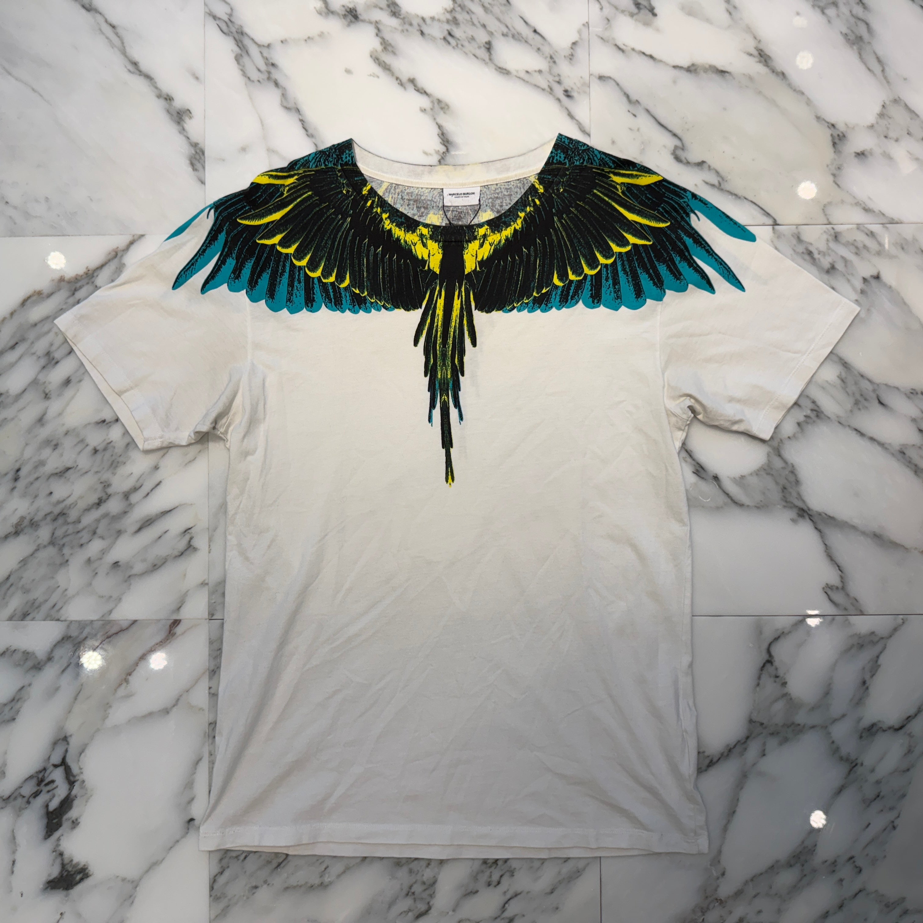 MARCELO BURLON County Of MilanI Double Wing Round Short Sleeve Tee Size XS マルセロバーロン ダブルウイング ラウンド ショートスリーブ Tシャツ サイズXS