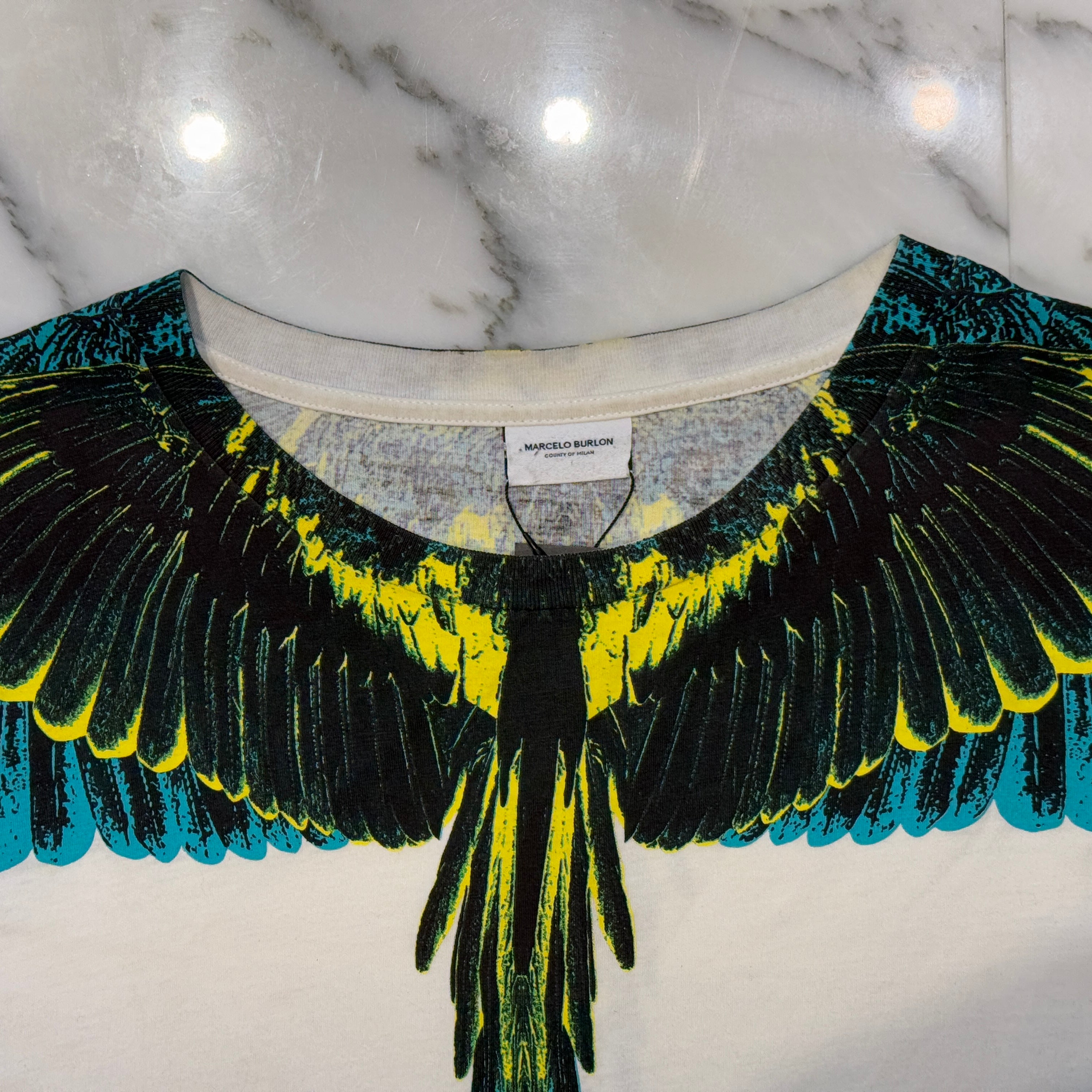 MARCELO BURLON County Of MilanI Double Wing Round Short Sleeve Tee Size XS マルセロバーロン ダブルウイング ラウンド ショートスリーブ Tシャツ サイズXS