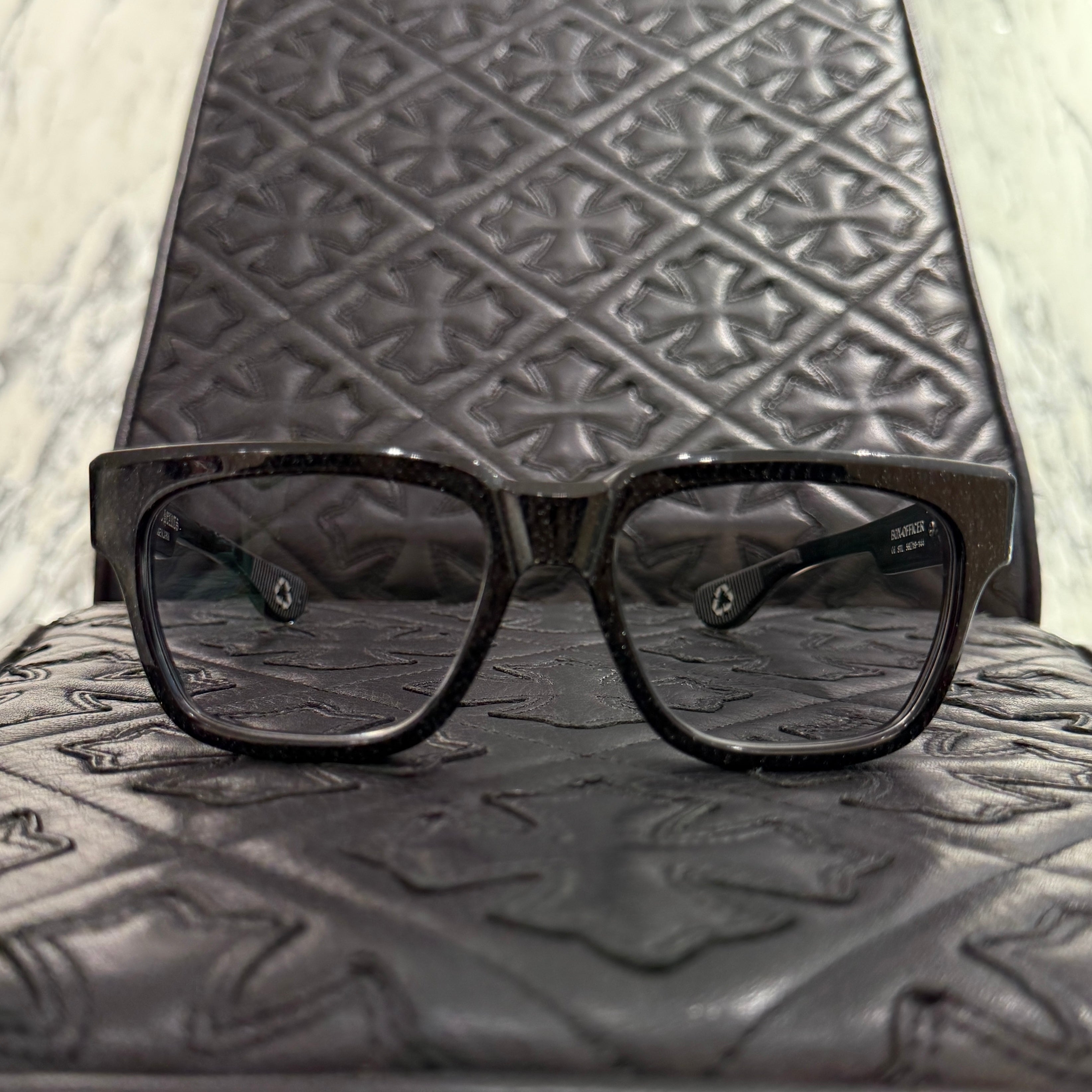 CHROME HEARTS BOX OFFICER Sunglasses Size 56口19-144 クロムハーツ ボックスオフィサー サングラス サイズ56口19-144