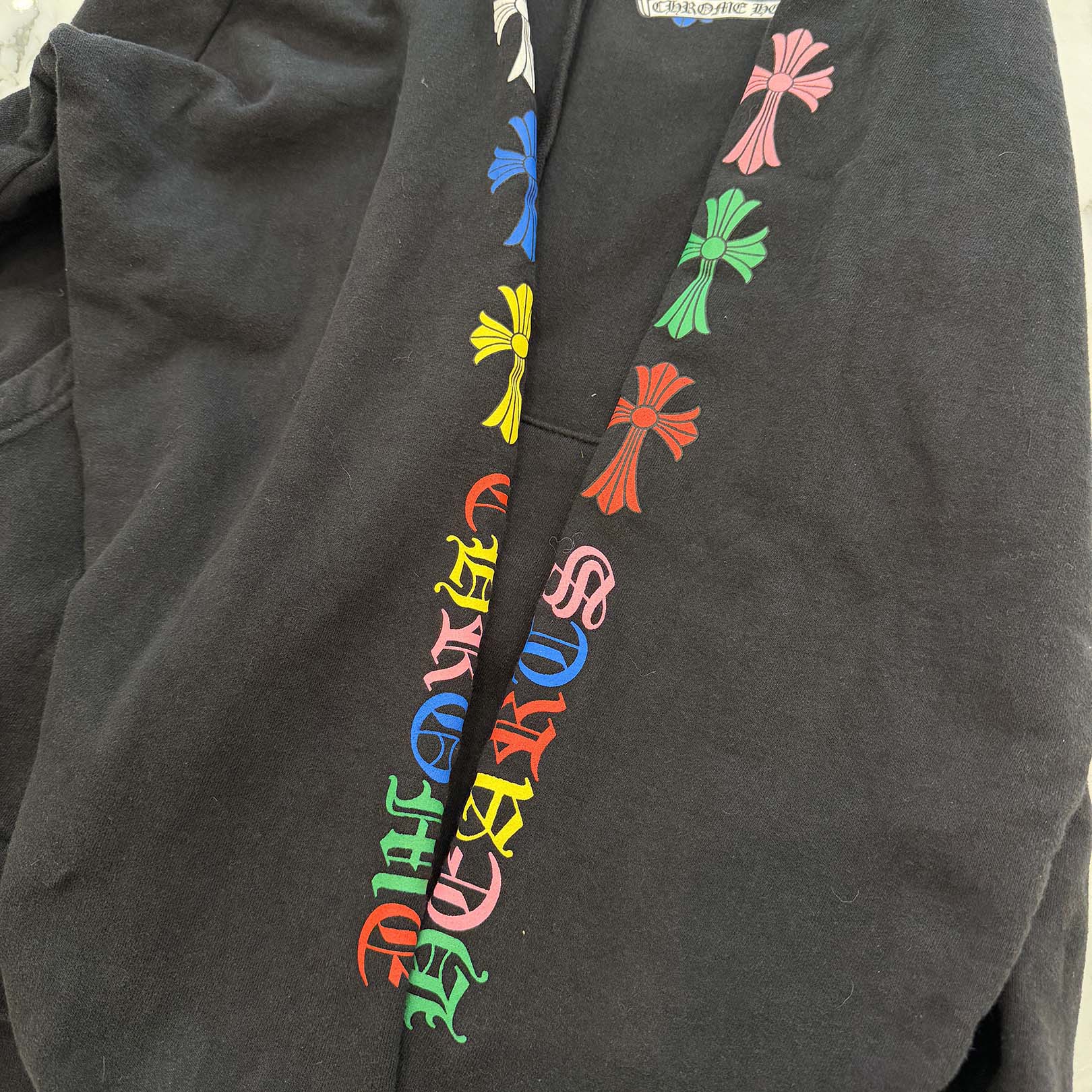 CHROME HEARTS 2022SS MLTCOL CEM CRS Pullover Hoodie Size XL クロムハーツ マルチカラーセメタリークロス プルオーバーフーディー サイズXL