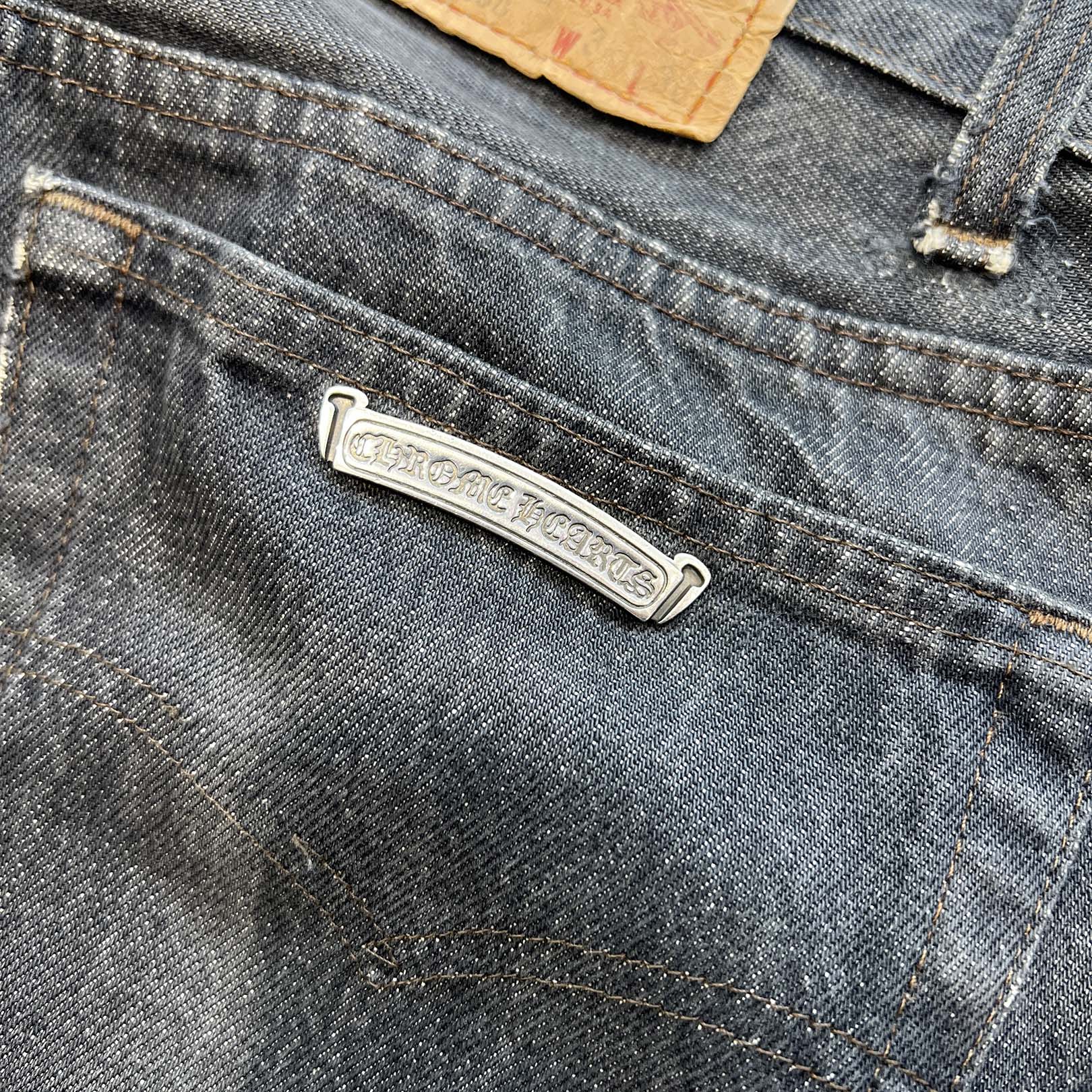 CHROME HEARTS × Levi's VNTG Cross Leather Patch Denim Pants Size 30 クロムハーツ × リーバイス ヴィンテージ クロスレザーパッチ デニムパンツ サイズ30