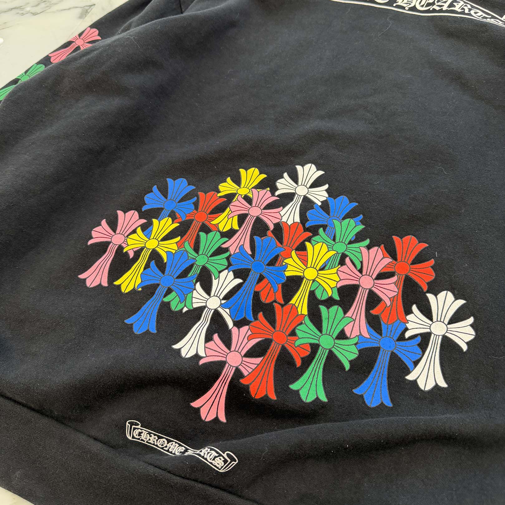 CHROME HEARTS 2022SS MLTCOL CEM CRS Pullover Hoodie Size XL クロムハーツ マルチカラーセメタリークロス プルオーバーフーディー サイズXL