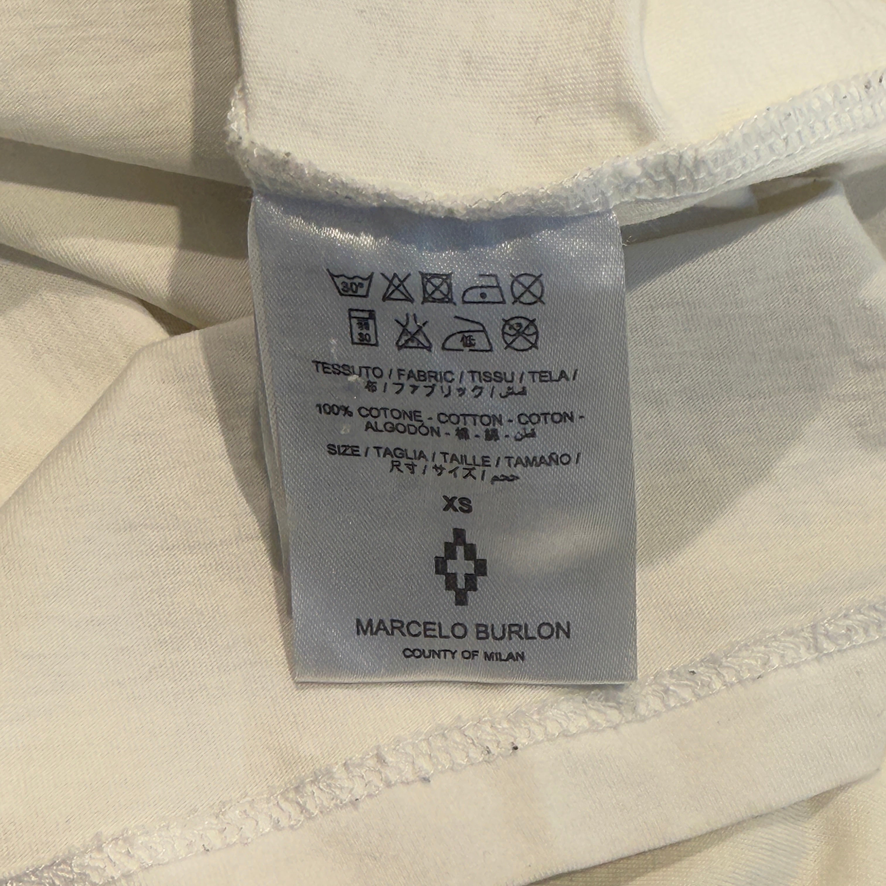 MARCELO BURLON County Of MilanI Double Wing Round Short Sleeve Tee Size XS マルセロバーロン ダブルウイング ラウンド ショートスリーブ Tシャツ サイズXS