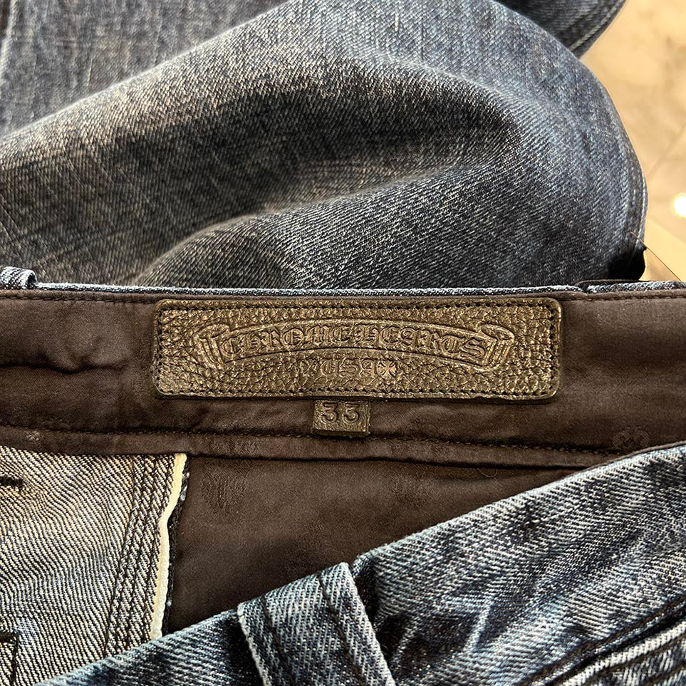 CHROME HEARTS Cross Ball Button Denim Pants Size 33 クロムハーツ クロスボールボタン デニムパンツ サイズ33