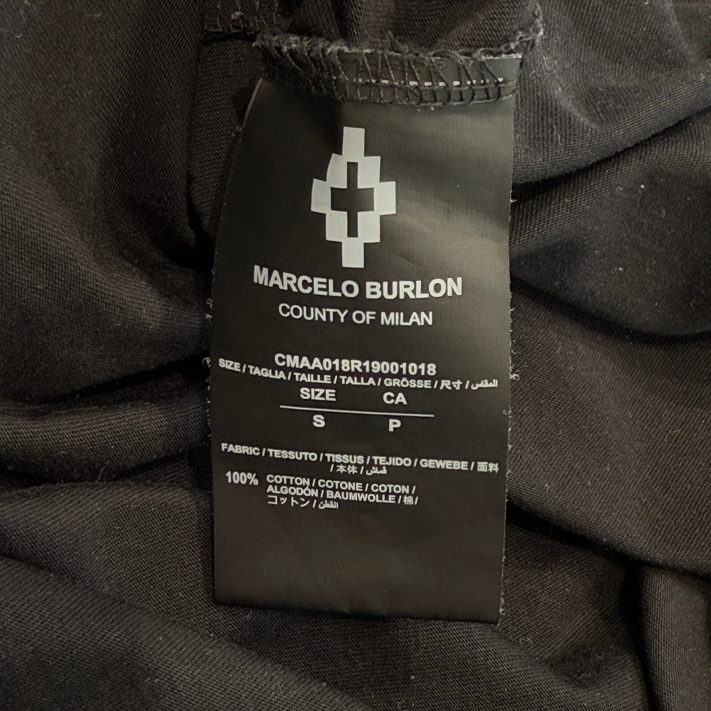 MARCELO BURLON County Of MilanI Double Wing Round Short Sleeve Tee Size S マルセロバーロン ダブルウイング ラウンド ショートスリーブ Tシャツ サイズS