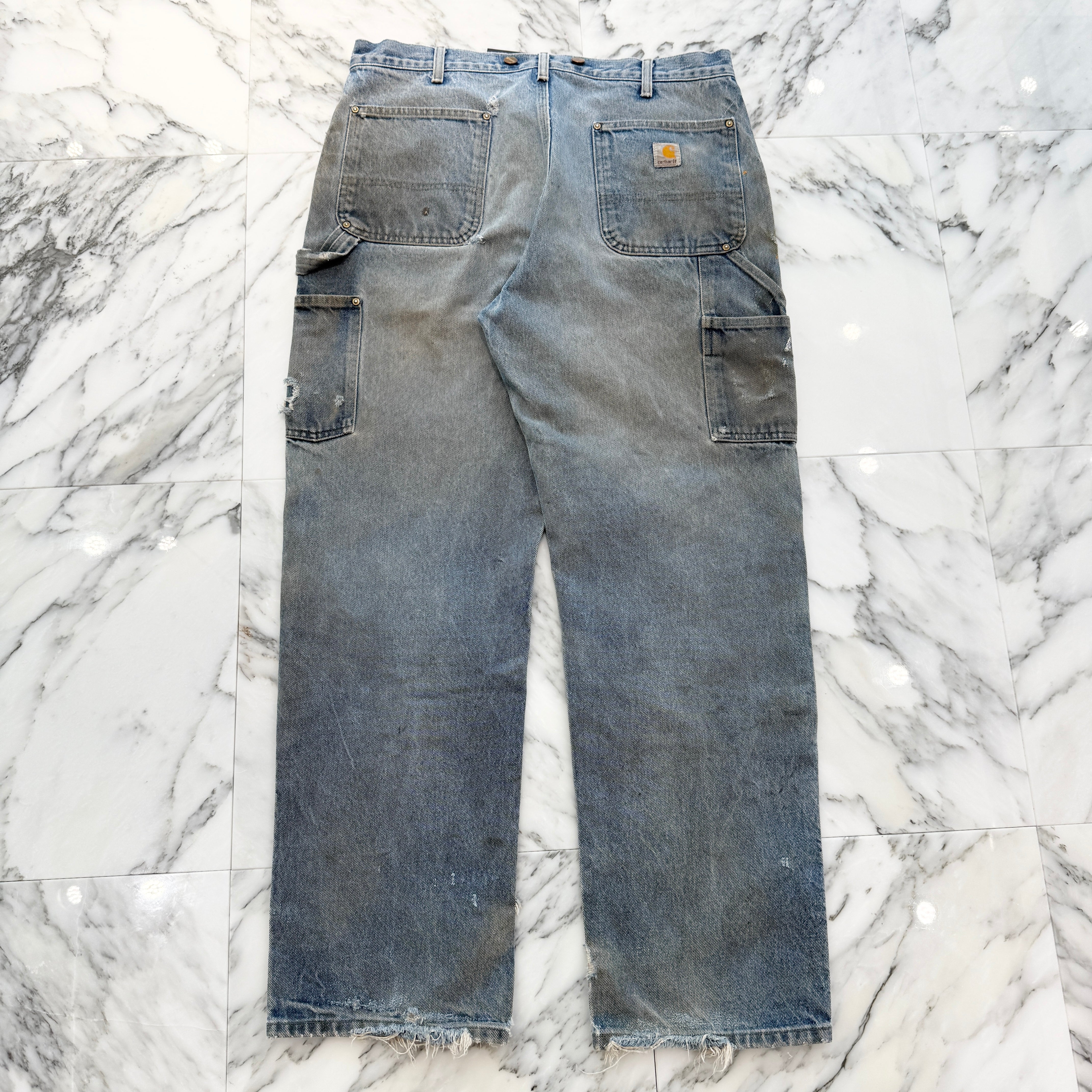 Carhartt Damage Design Double Knee Work Denim Pants Size 36×32 カーハート ダメージデザイン ダブルニー ワークデニムパンツ サイズ36×32