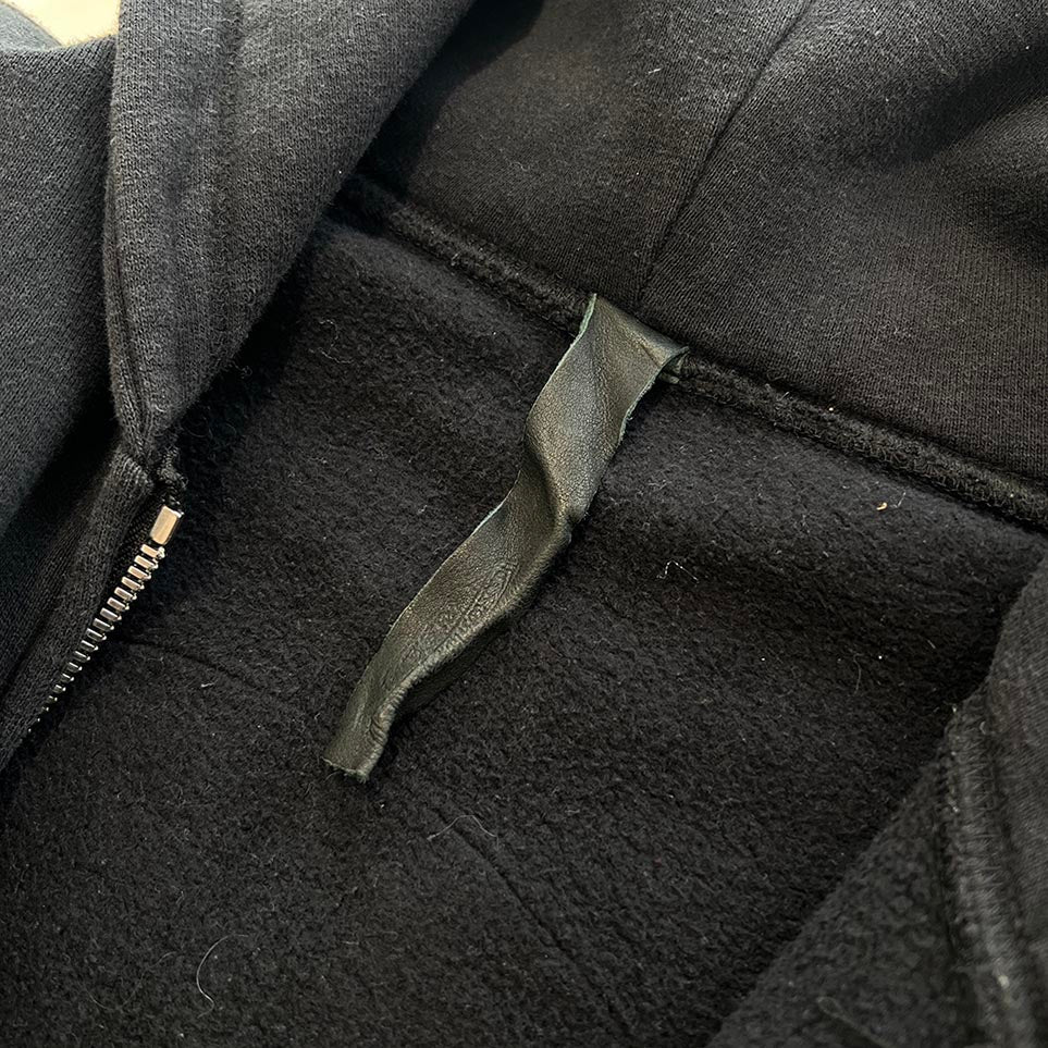 CHROME HEARTS Y NOT Leather Horseshoe Patch Zip Up Hoodie Size M クロムハーツ ワイノット レザーホースシューパッチ ジップアップフーディ サイズM