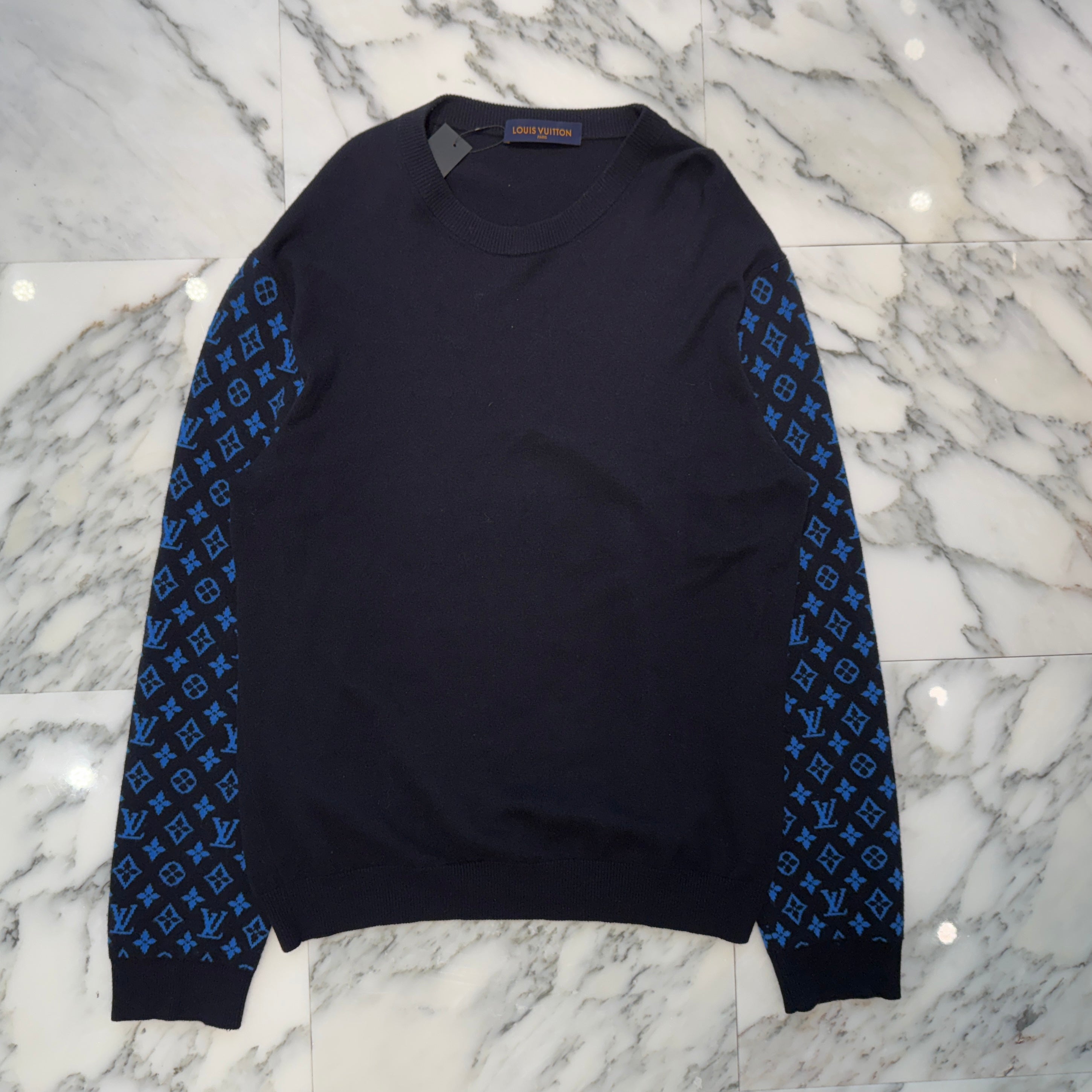 LOUIS VUITTON 2023SS Monogram Sleeve CrewNeck Knit ルイヴィトン モノグラム スリーブ クルーネック ニットセーター