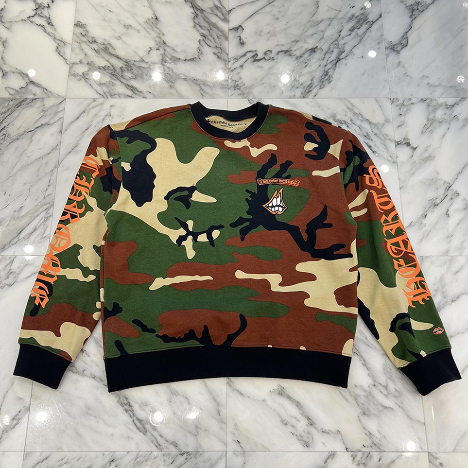 CHROME HEARTS × MATTY BOY 2022SS PPO CAUTION SWTSHRT Size L クロムハーツ × マッティボーイ コーション クルー ネック スウェット トレーナー サイズL