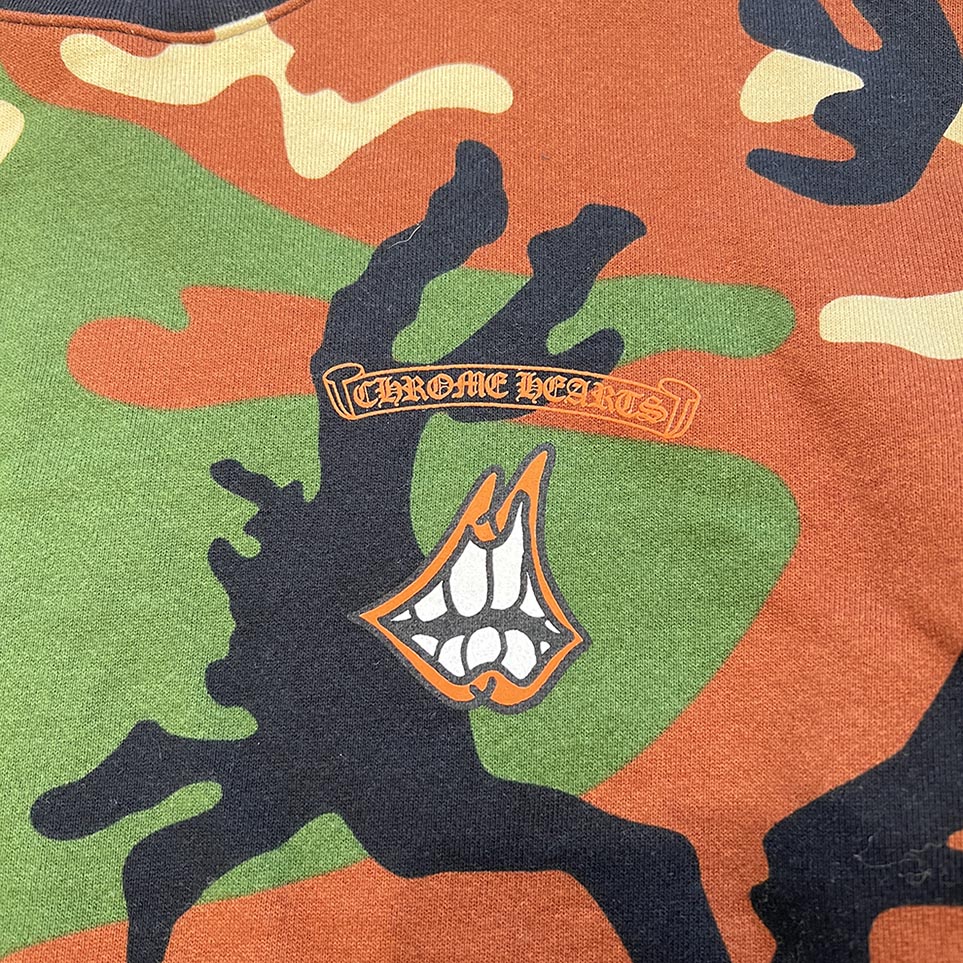 CHROME HEARTS × MATTY BOY 2022SS PPO CAUTION SWTSHRT Size L クロムハーツ × マッティボーイ コーション クルー ネック スウェット トレーナー サイズL