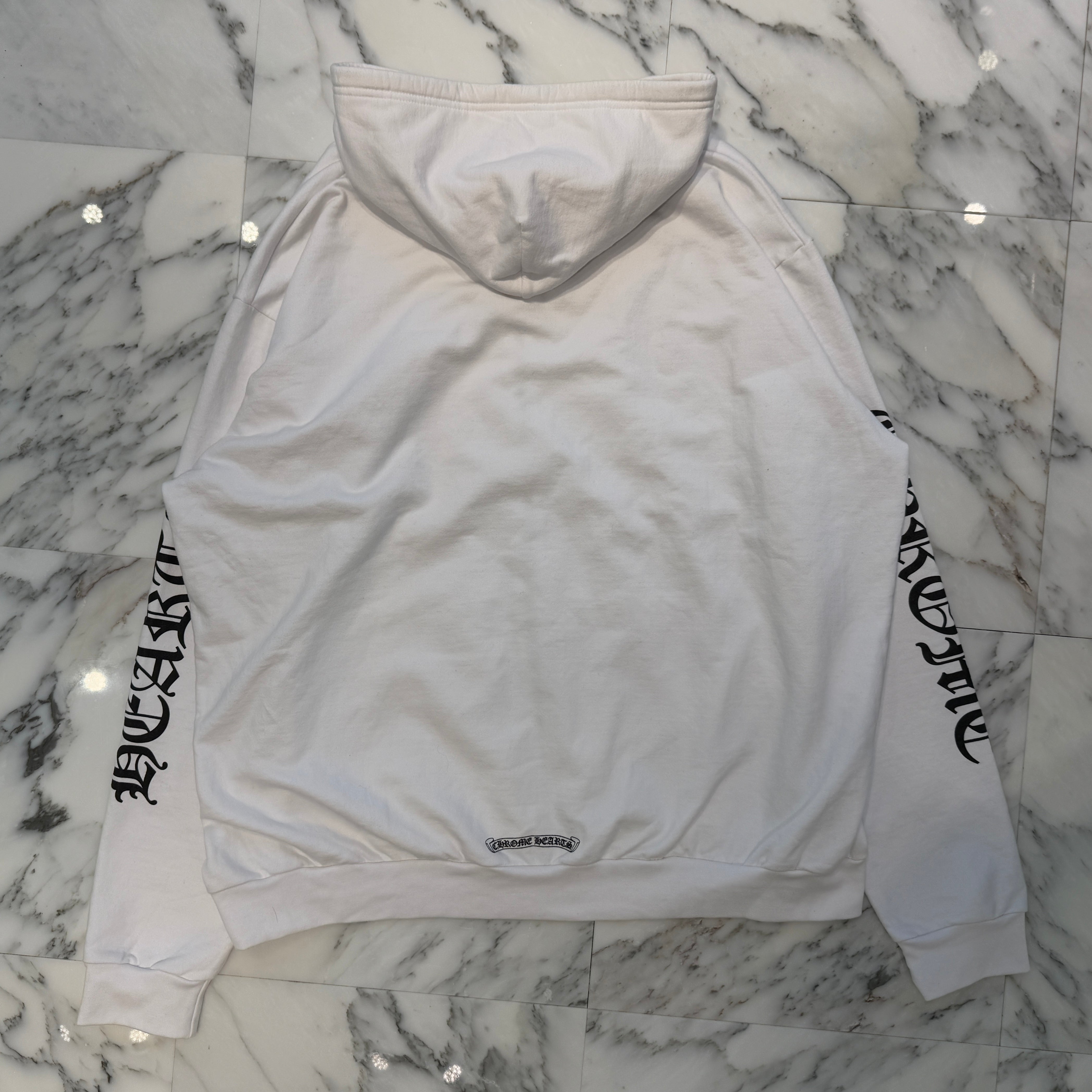 CHROME HEARTS Vertical Arm Logo Zip Up Hoodie Size XXL クロムハーツ バーティカルアームロゴ ジップアップフーディーサイズXXL