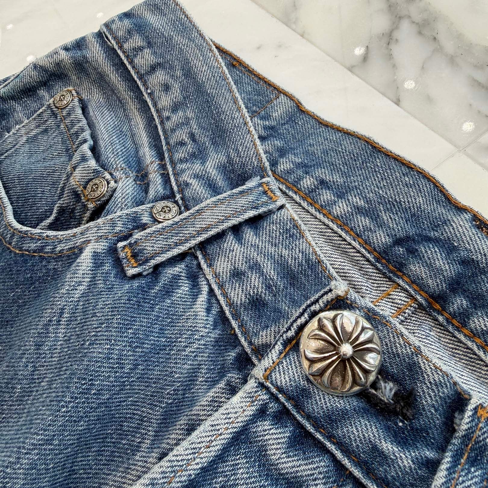 CHROME HEARTS × Levi's 501 VNTG Cross Ball Button Denim Pants Size 31 クロムハーツ × リーバイス 501 ヴィンテージ クロスボールボタン デニムパンツ サイズ31
